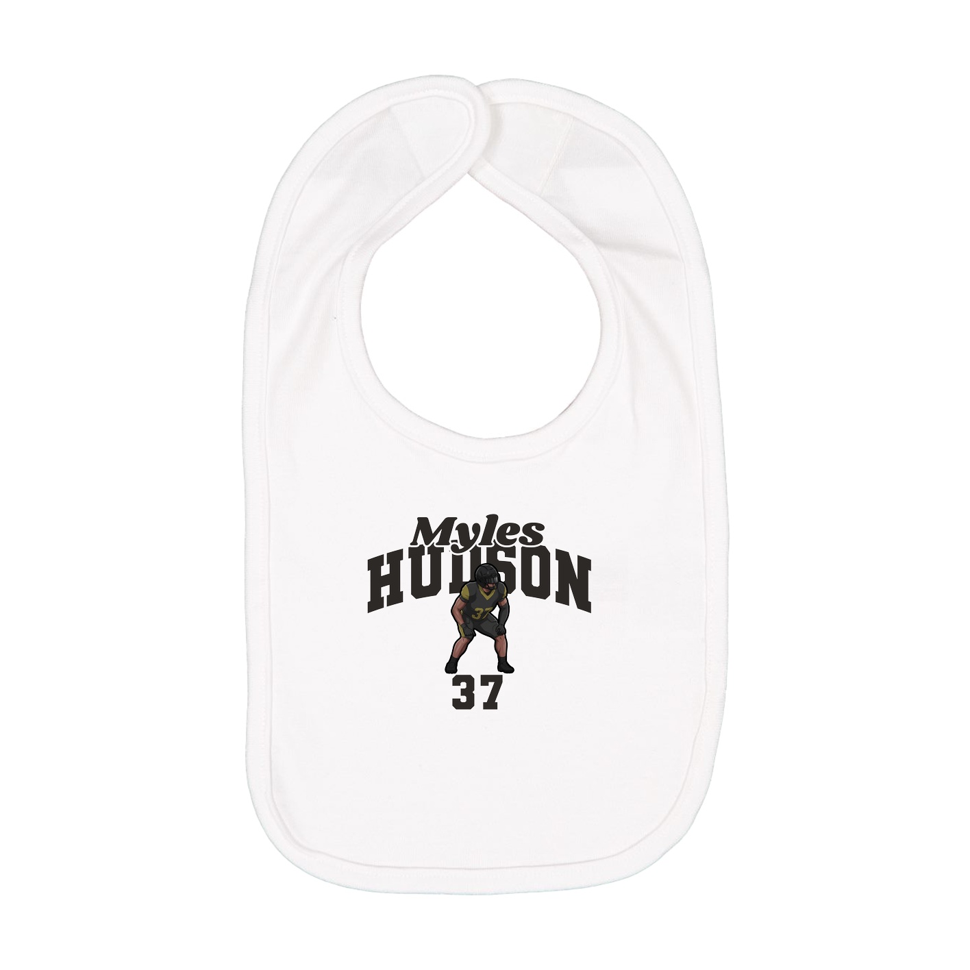 Infant Bib — Signature Arch in White