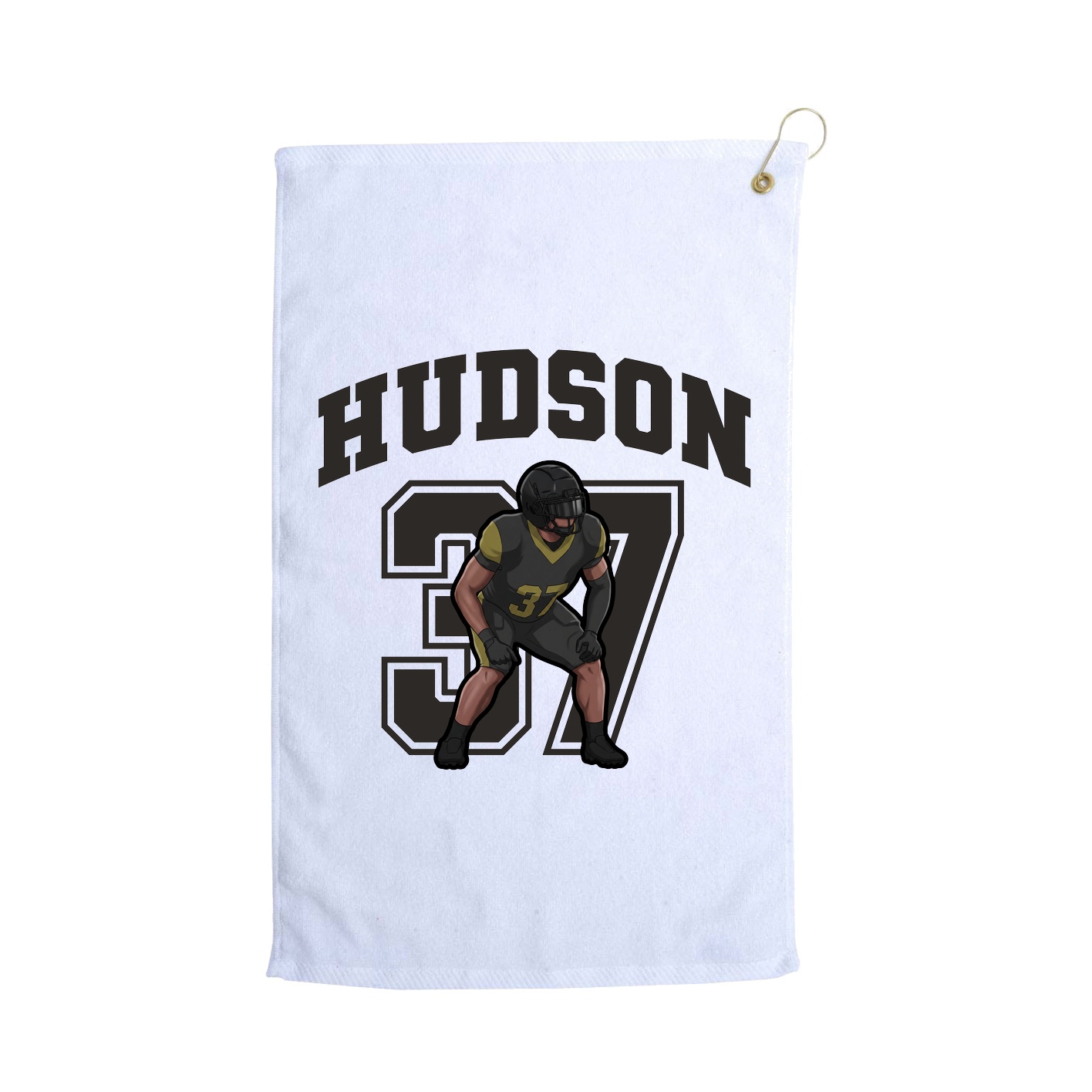 Golf Towel — Number in White
