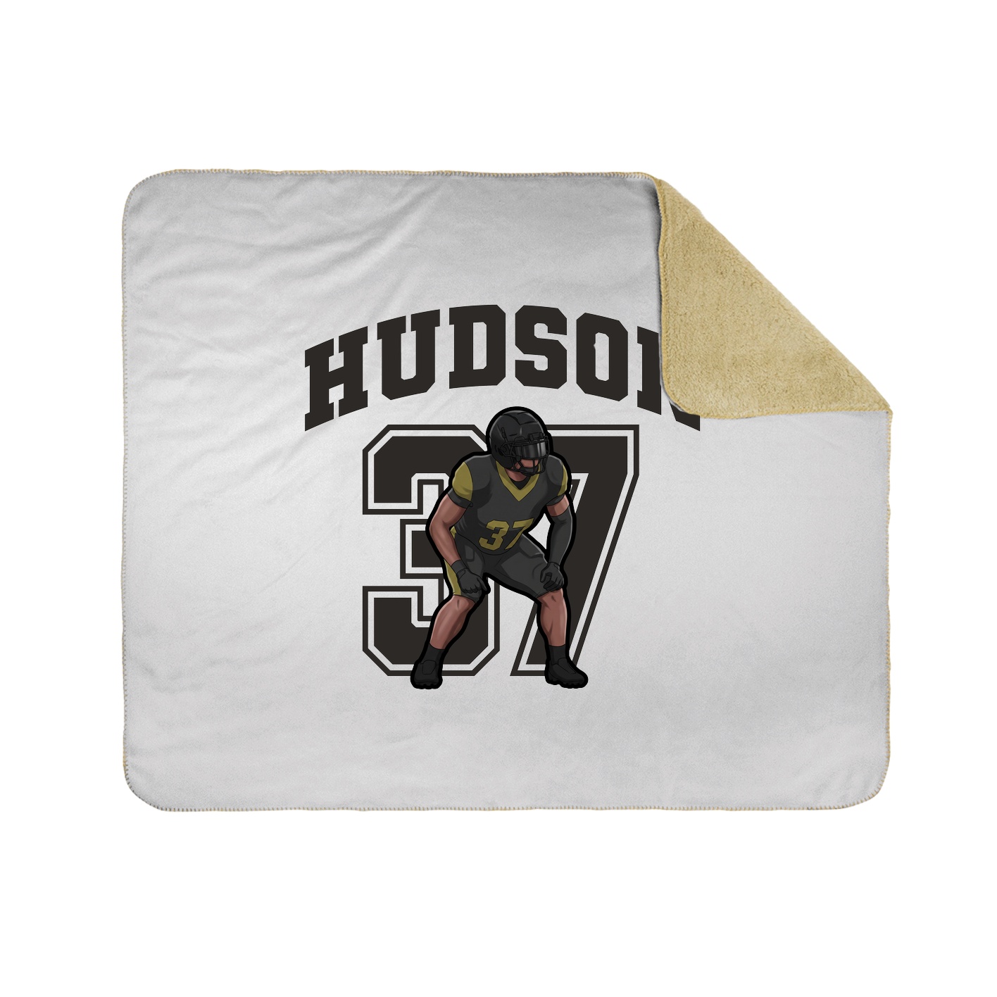 Throw Blanket — Number in White