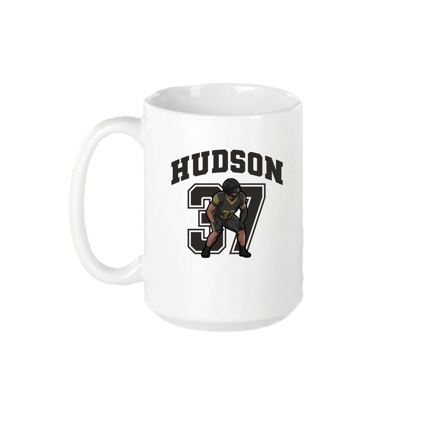 15oz Coffee Mug — Number in White