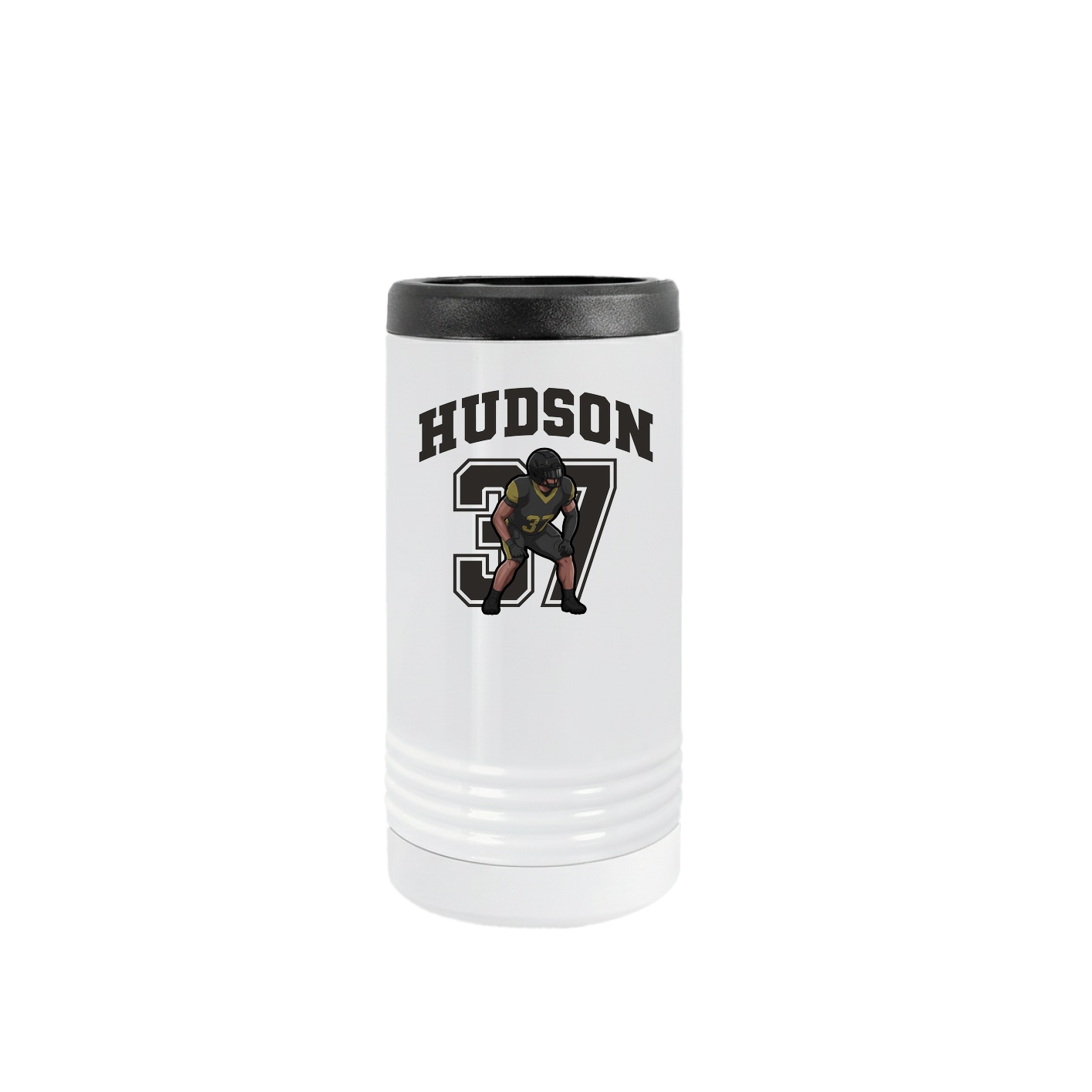 Slim Beverage Holder — Number in White