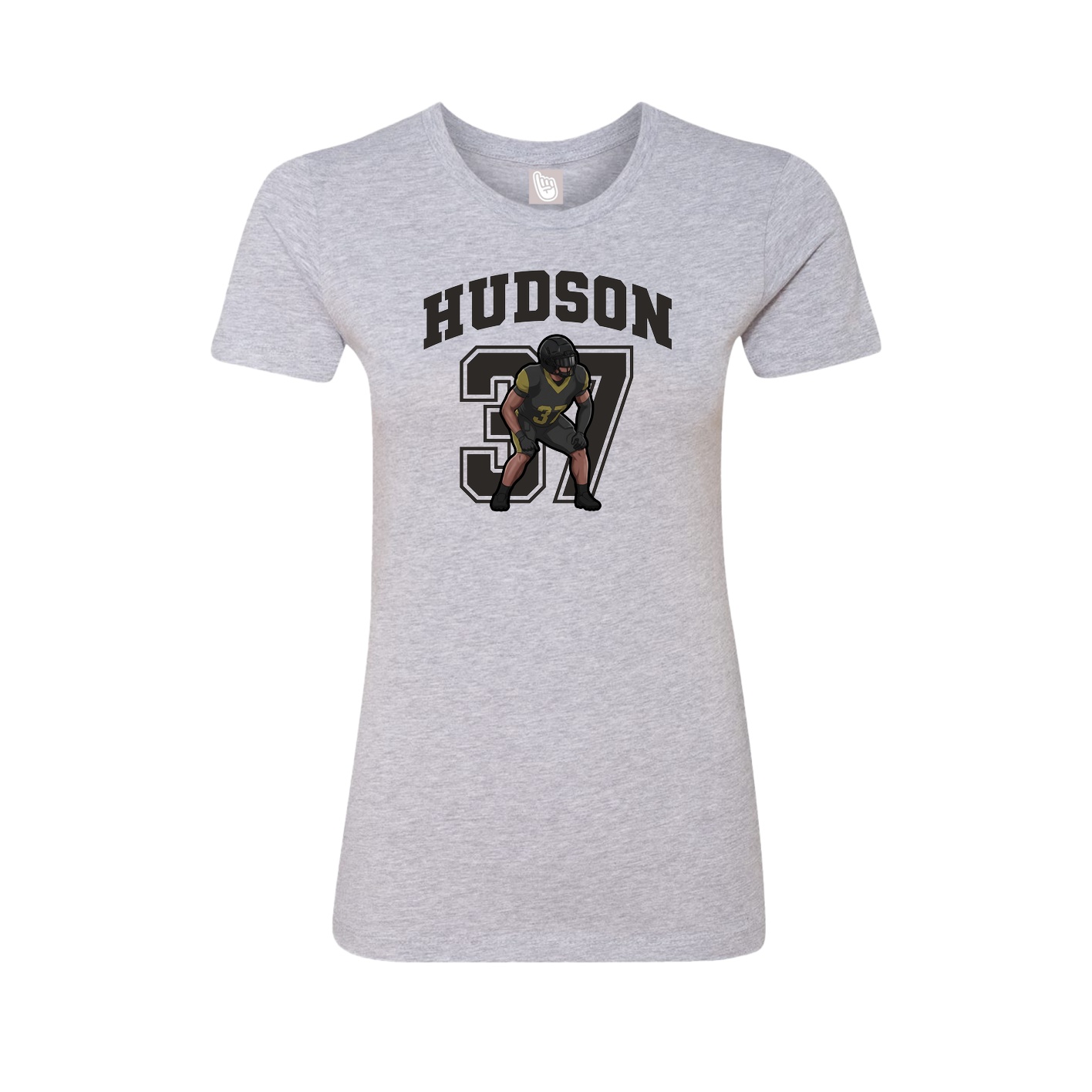 Fitted Women's Tee — Number in Grey