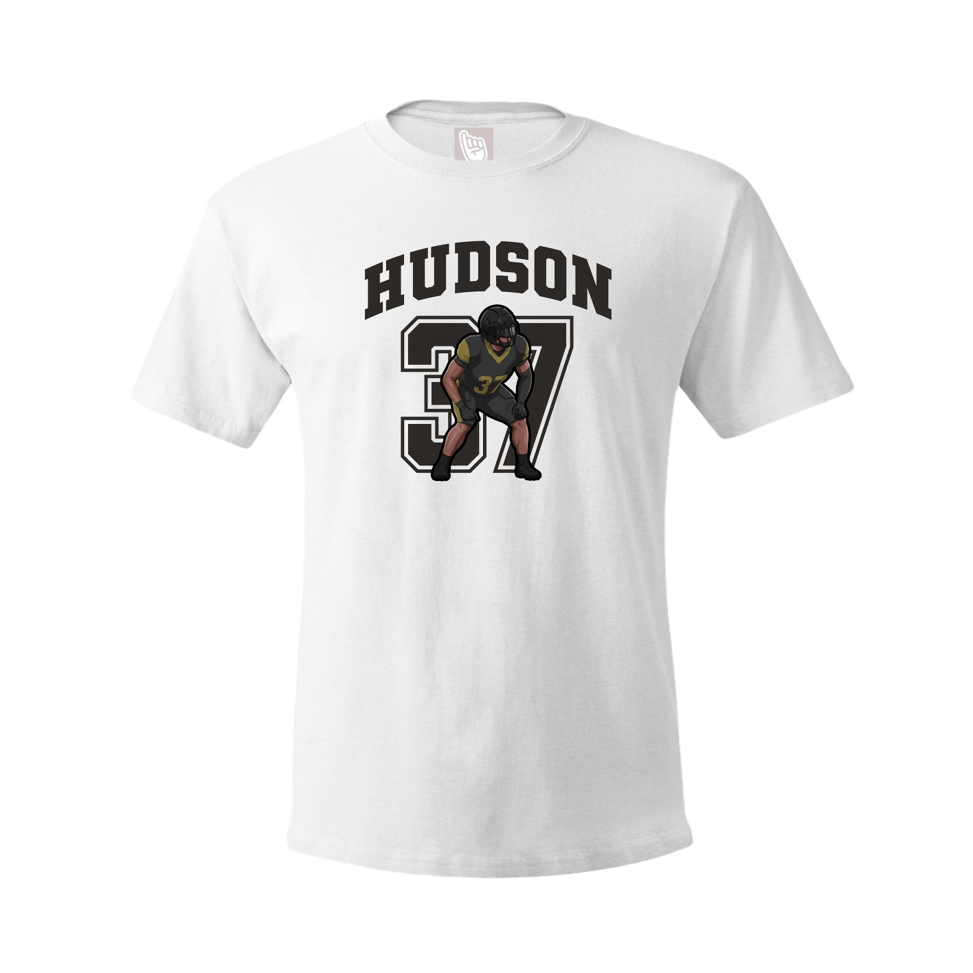 Youth Tee — Number in White