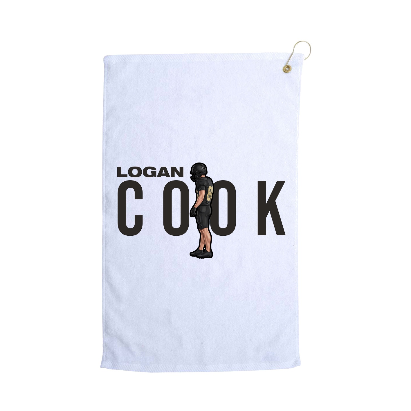 Golf Towel — Player Name in White