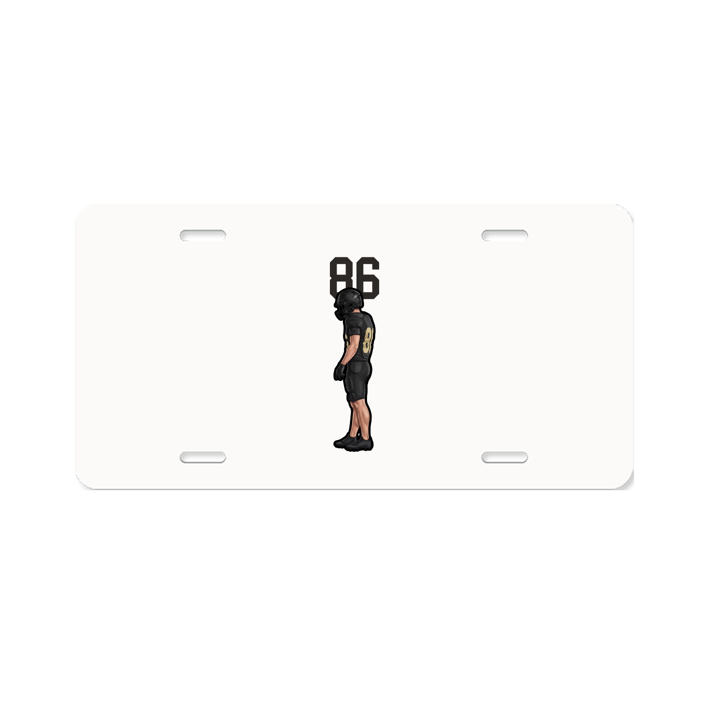 License Plate — Number Top in Classic