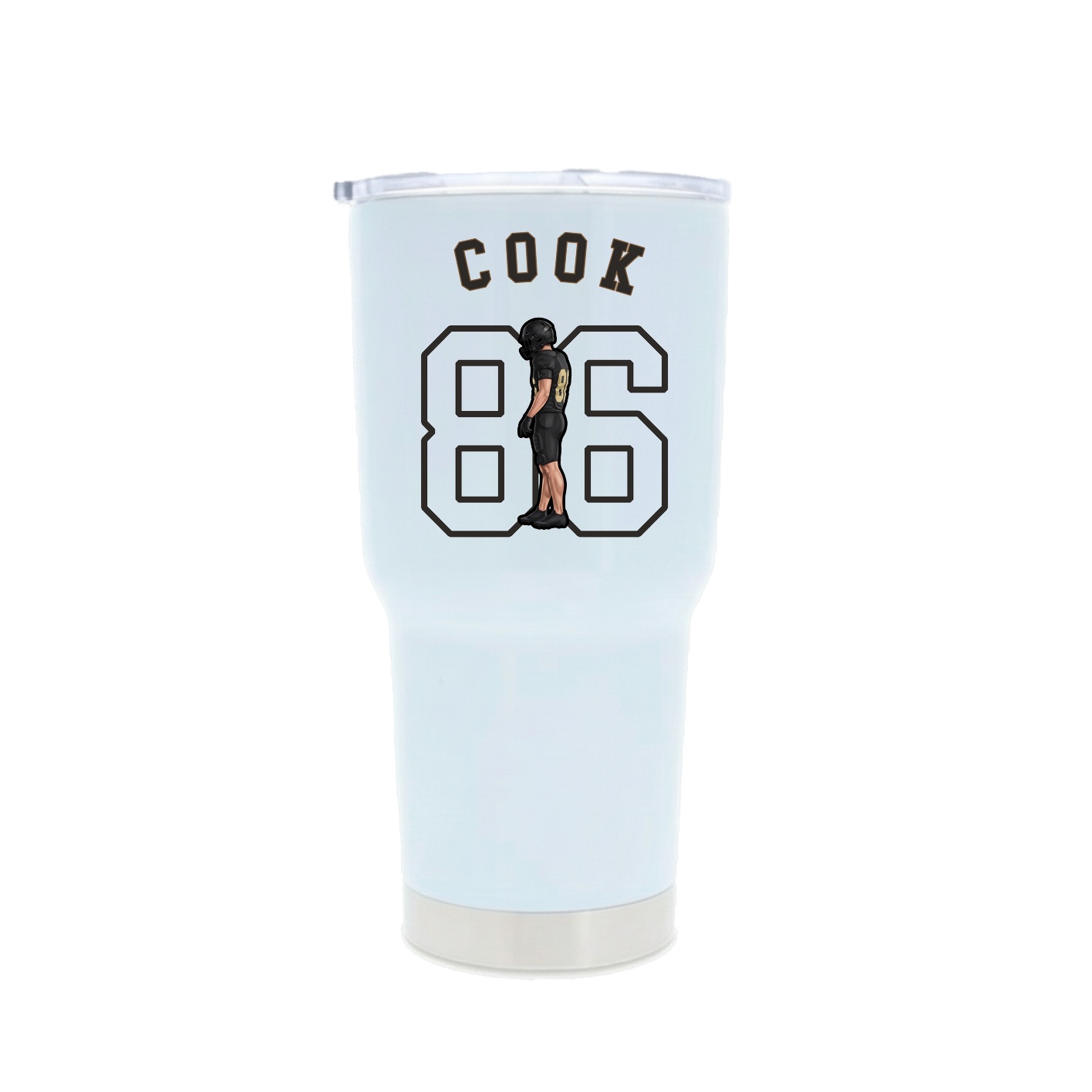 30oz Stainless Steel Tumbler — Shirsey Arch in White