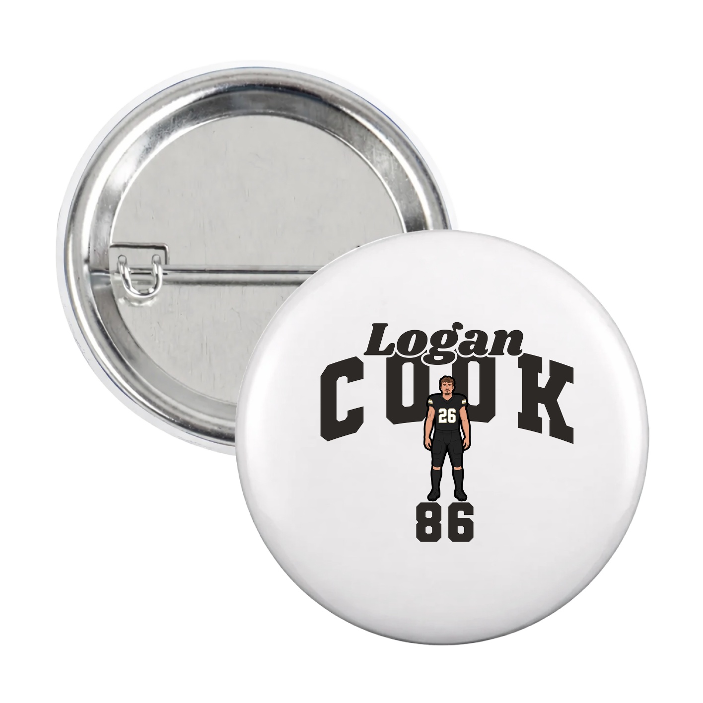 Game Day Button — Signature Arch in White