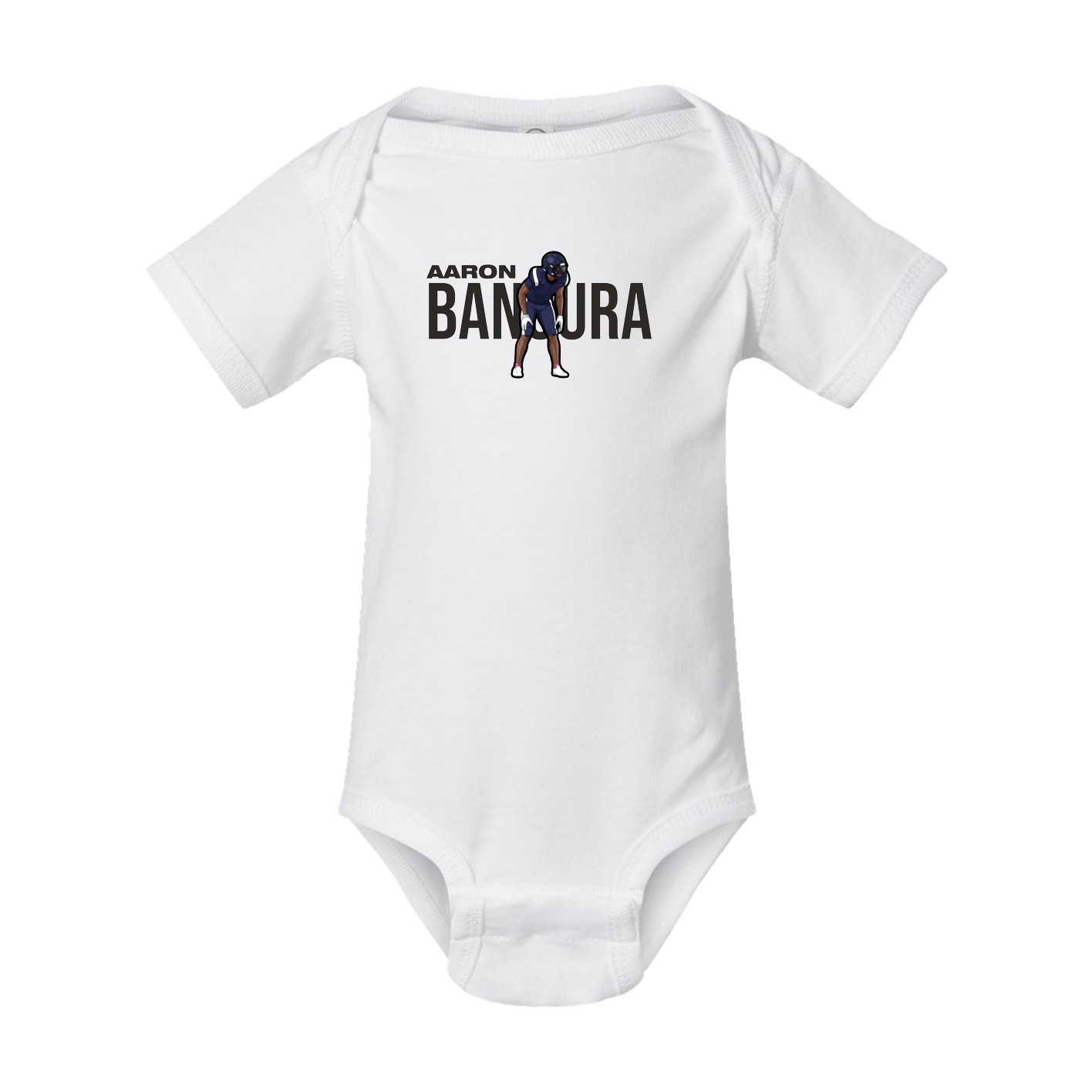 Baby Onesie — Player Name in White