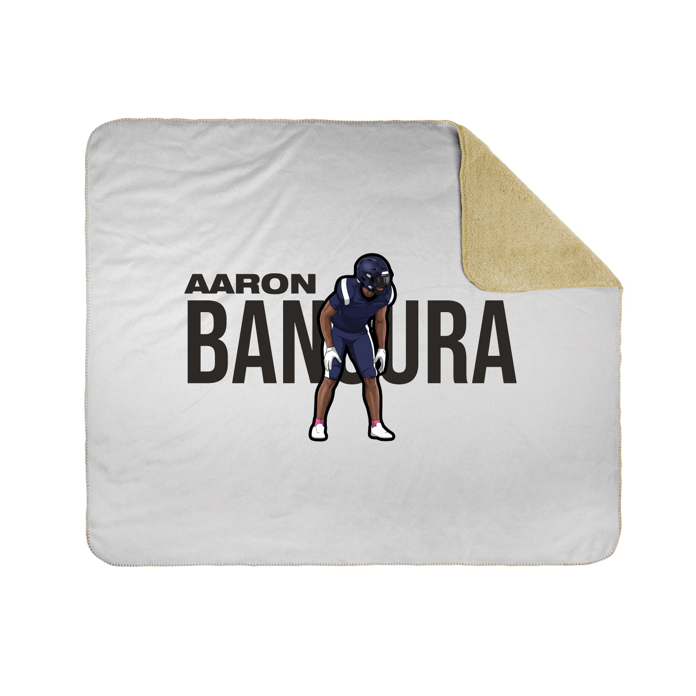 Throw Blanket — Player Name in White