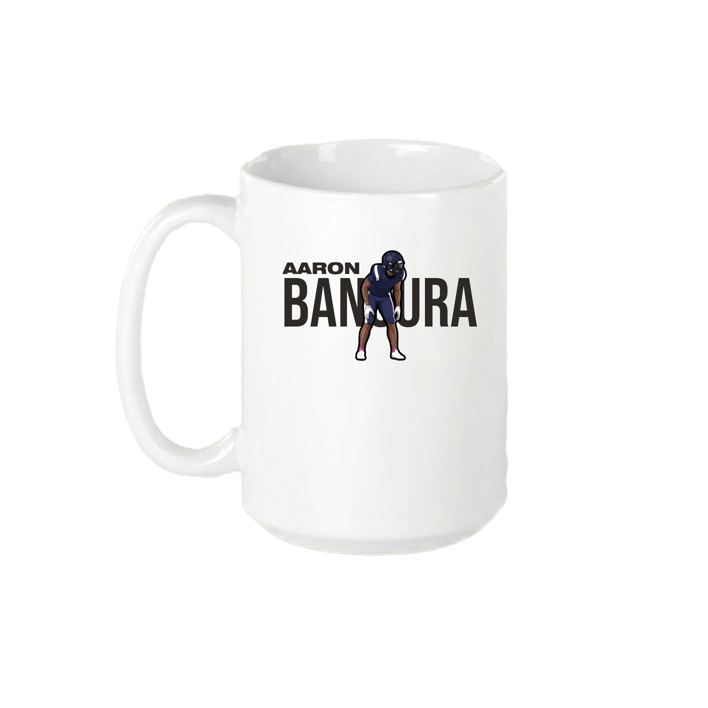 15oz Coffee Mug — Player Name in White