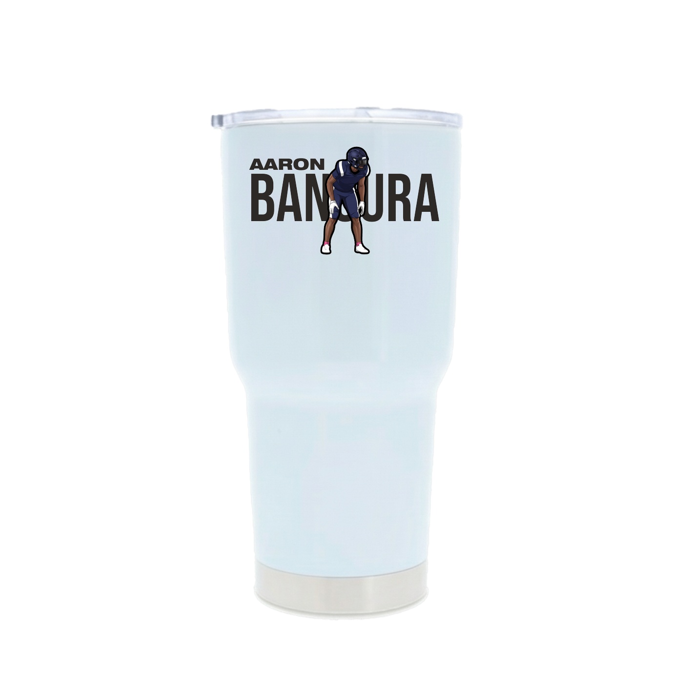 30oz Stainless Steel Tumbler — Player Name in White