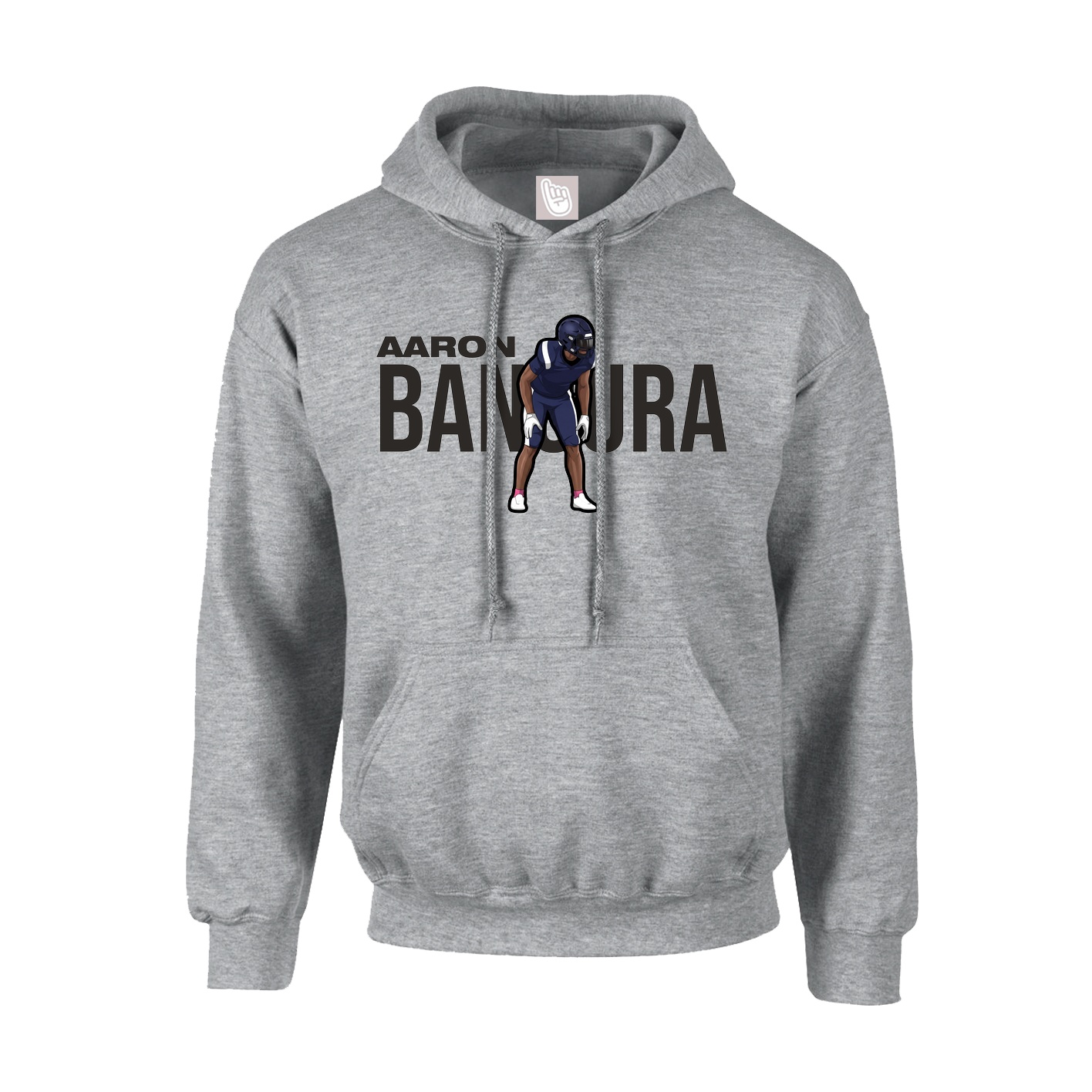 Youth Hoodie — Player Name in Grey