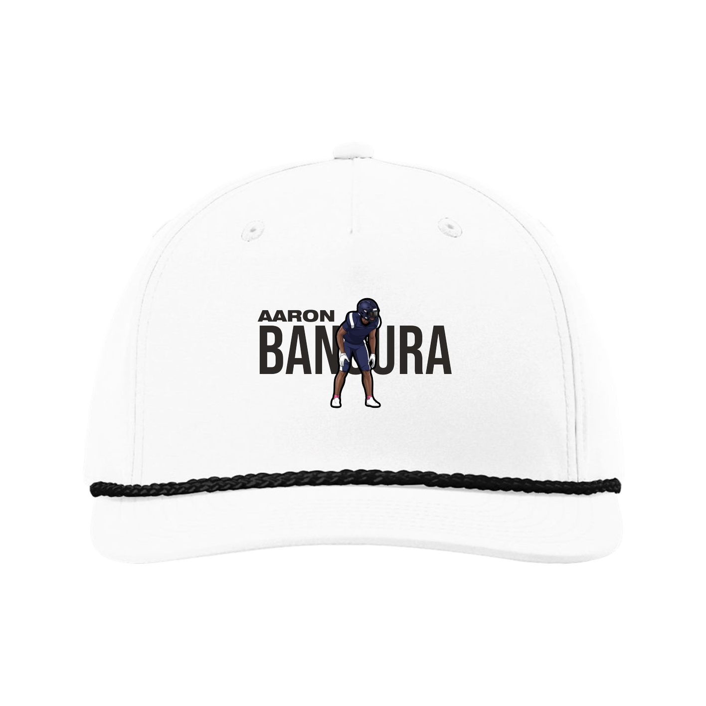Five-Panel Classic Rope Cap — Player Name in White