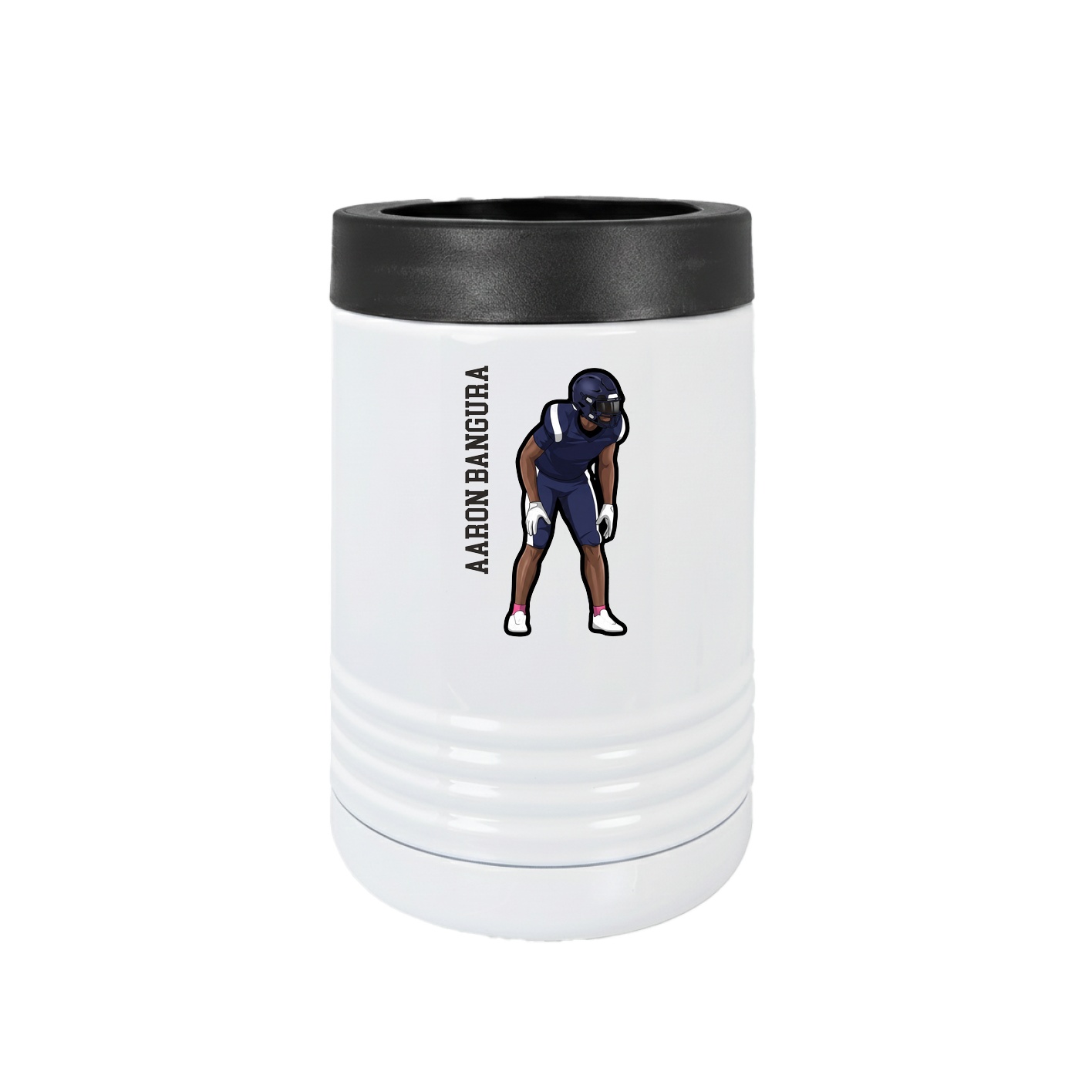 Beverage Holder — Name Vertical in White