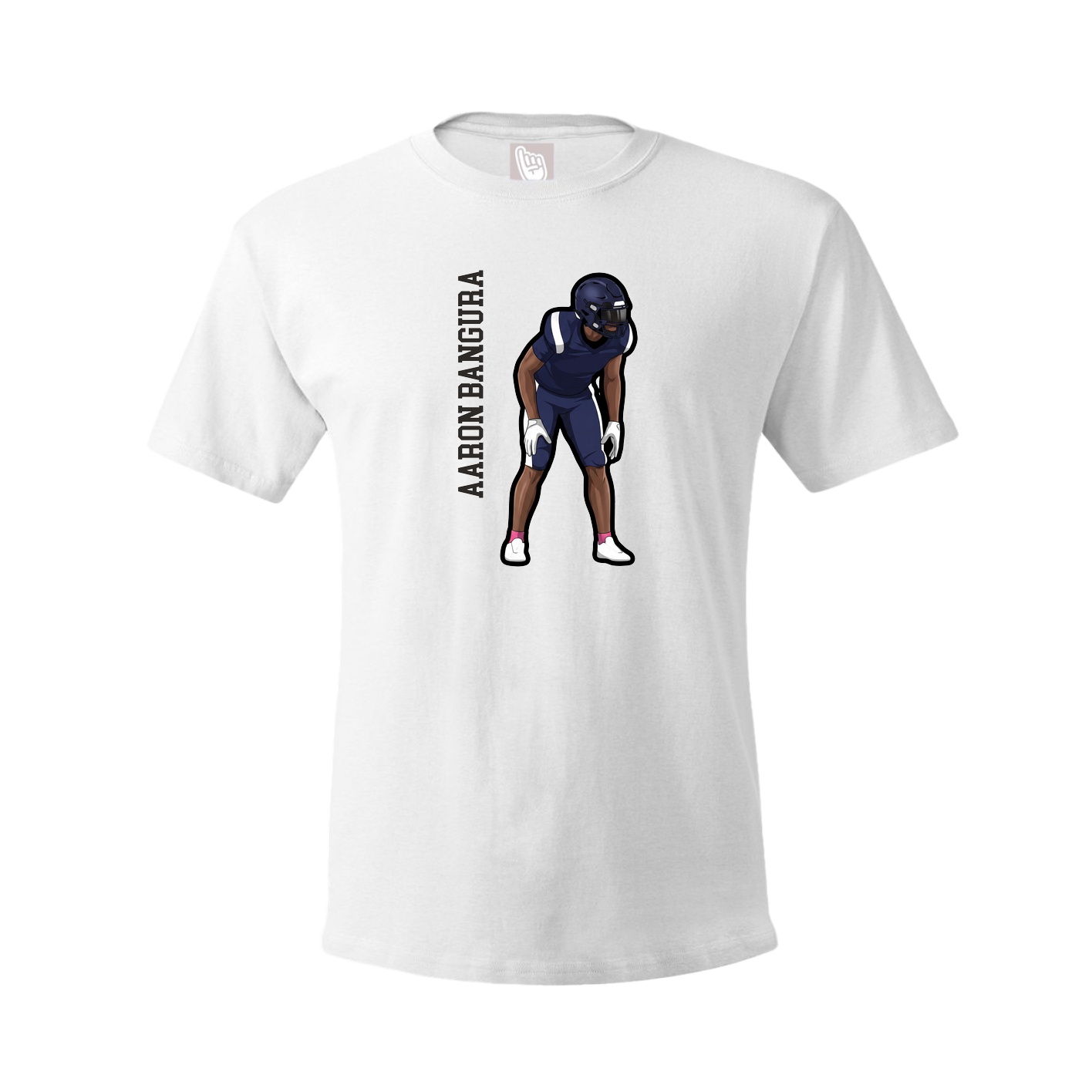 Tee — Name Vertical in White