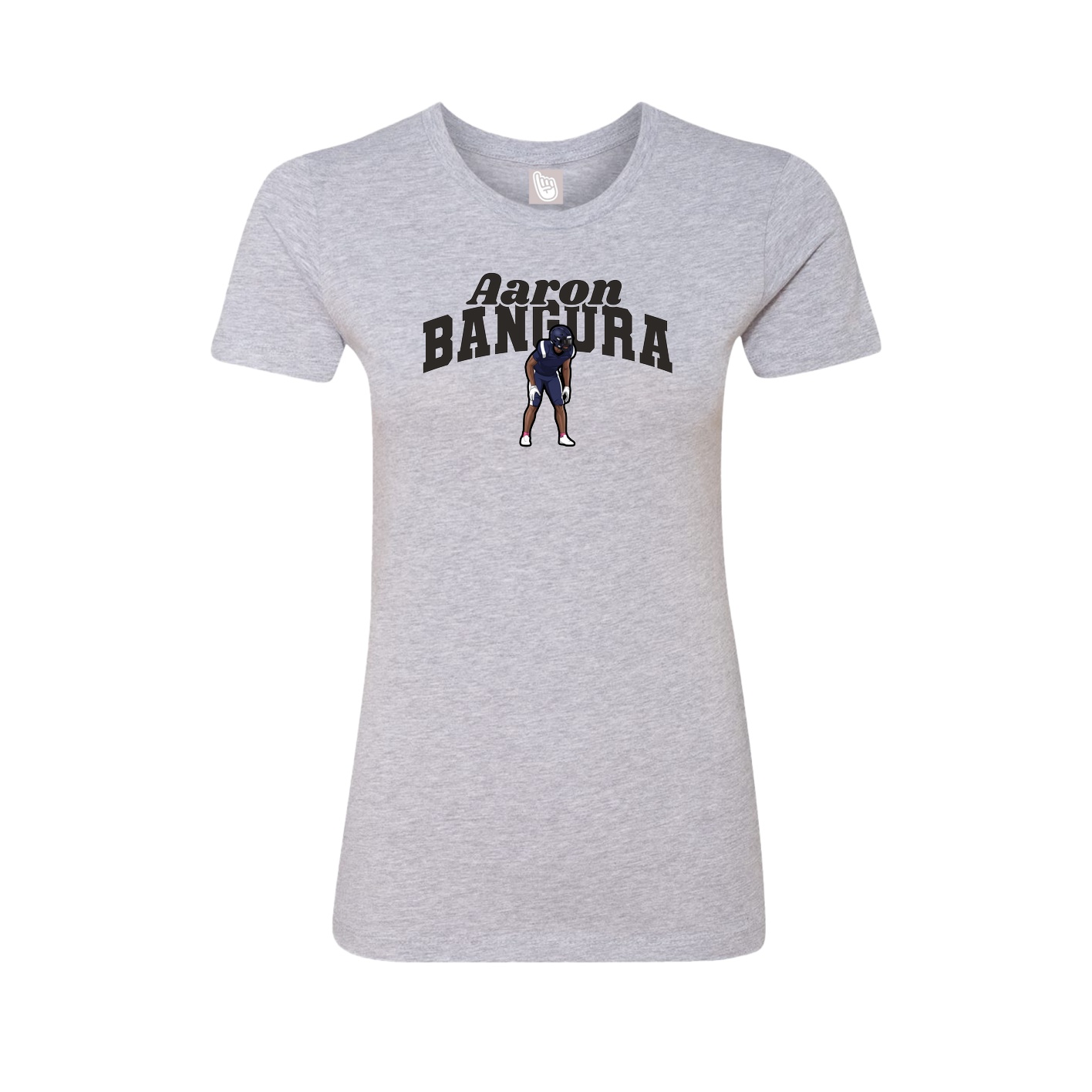 Fitted Women's Tee — Signature Arch in Grey