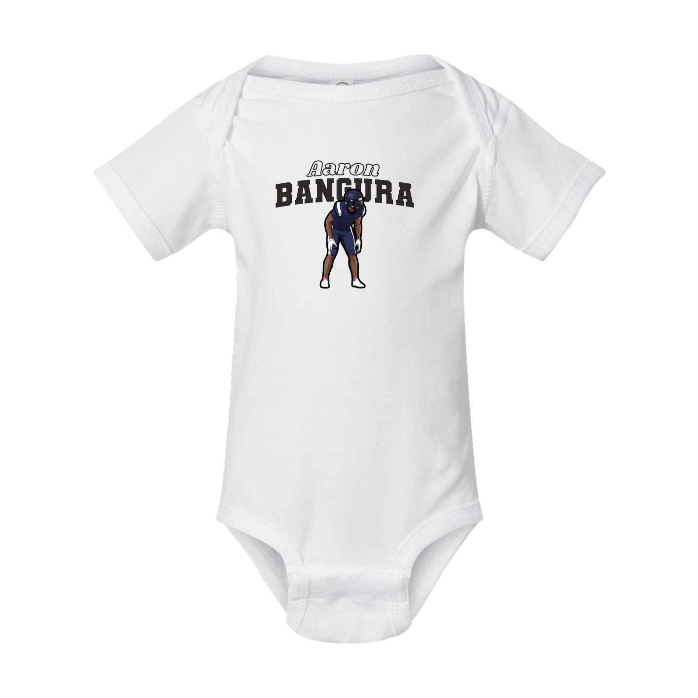 Baby Onesie — Name Arch in White