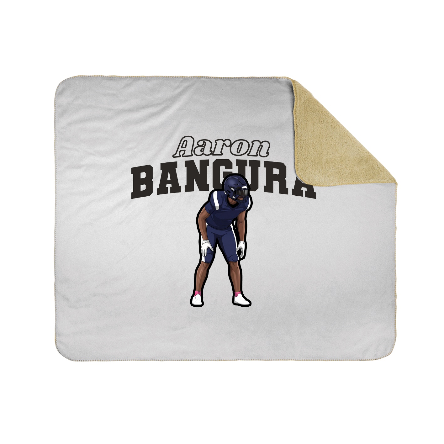 Throw Blanket — Name Arch in White