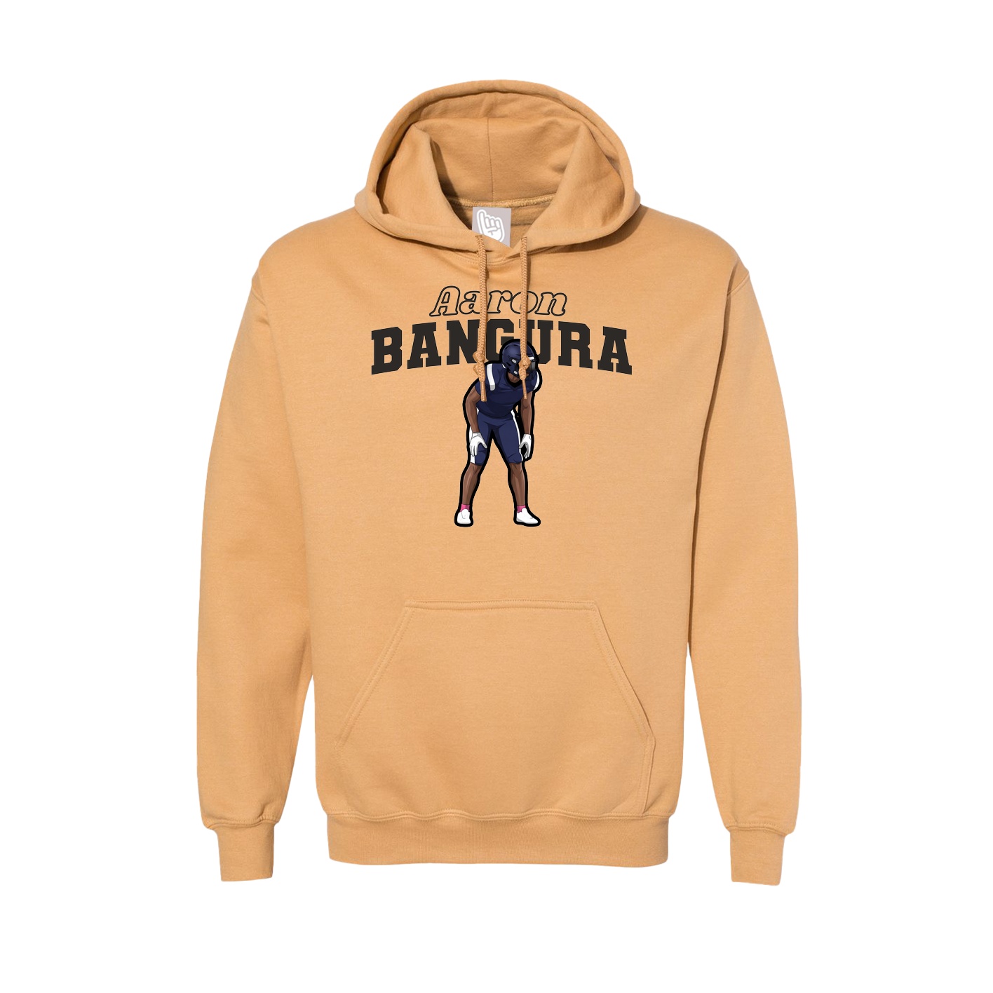 Hoodie — Name Arch in Vegas Gold