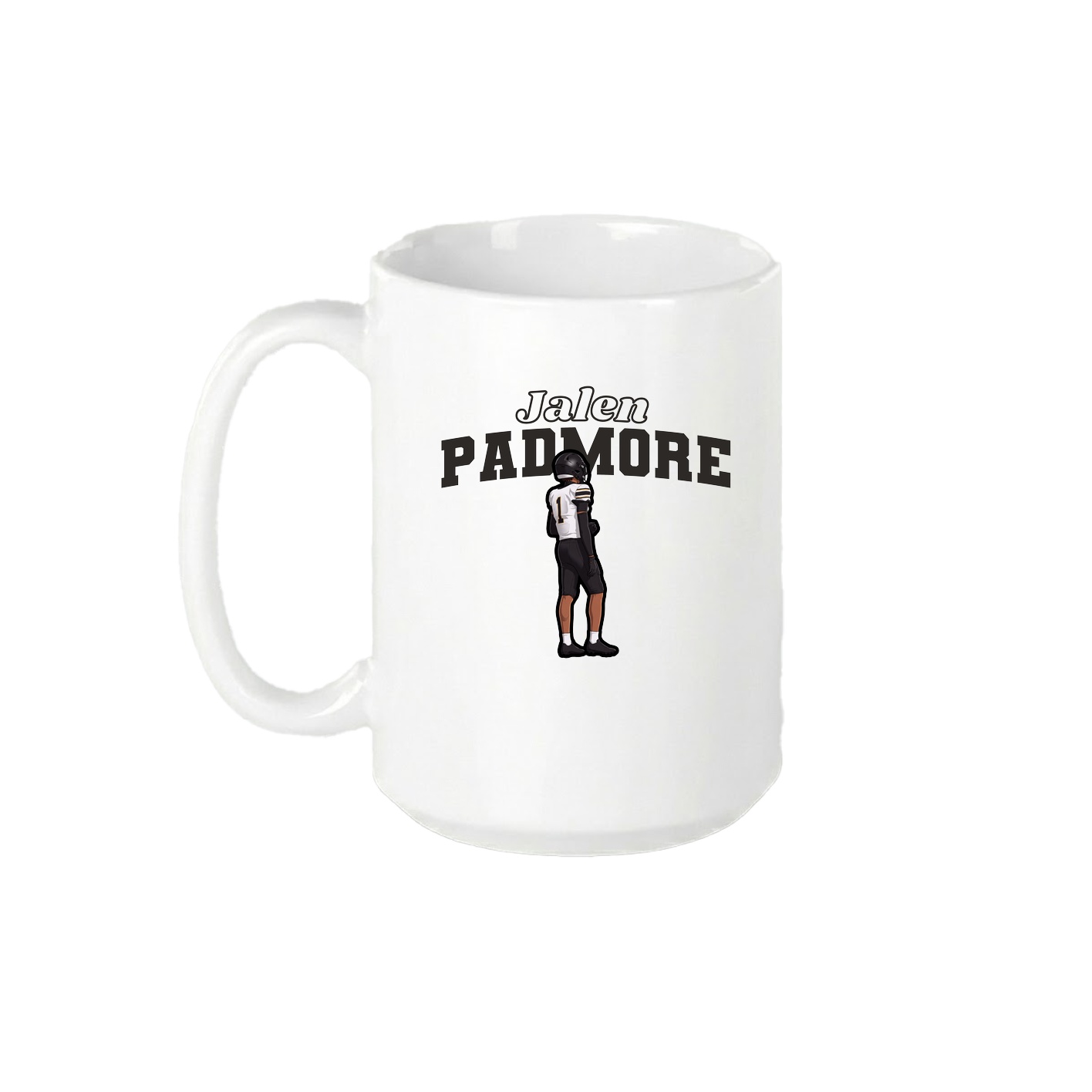 15oz Coffee Mug — Name Arch in White