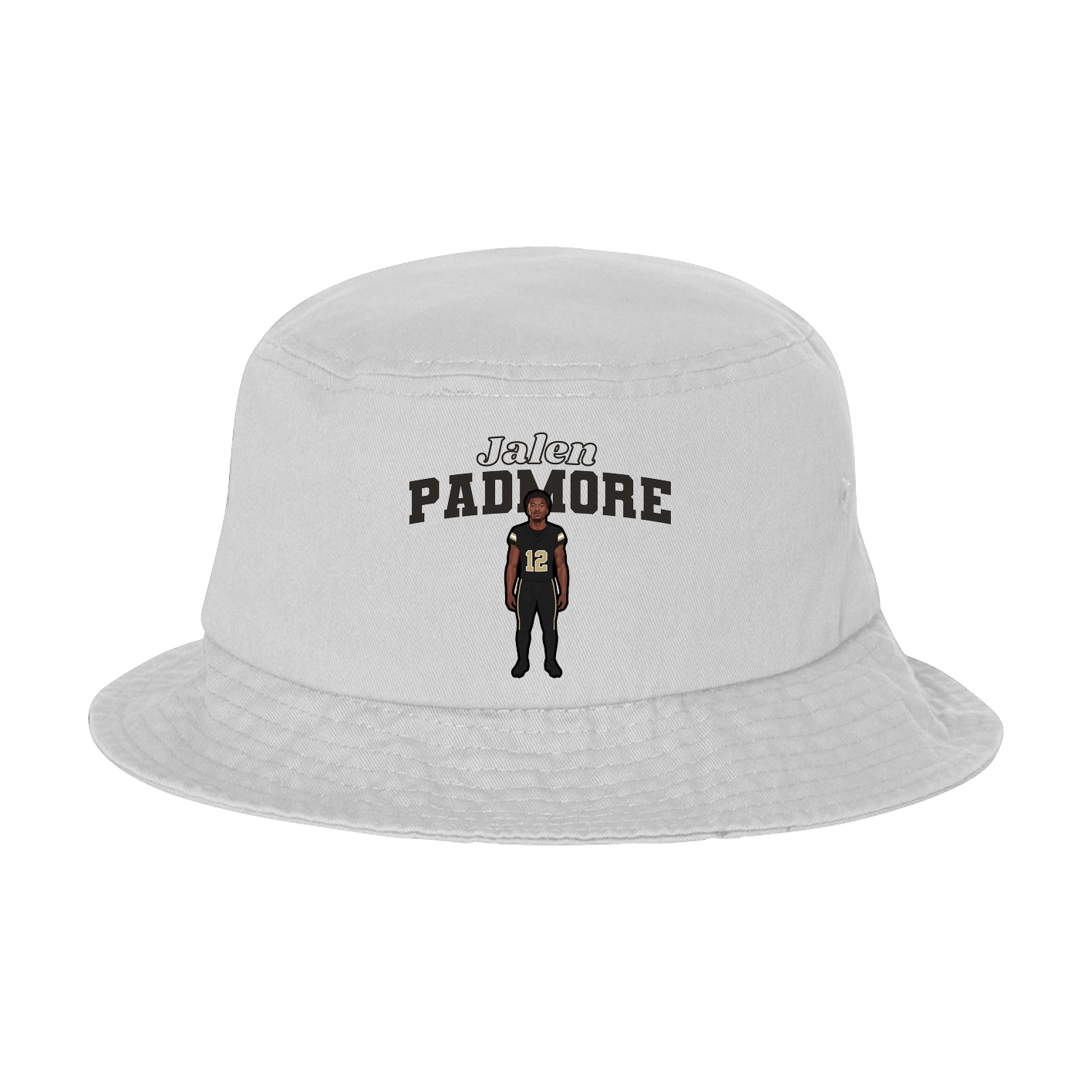 Bucket Cap — Name Arch in White