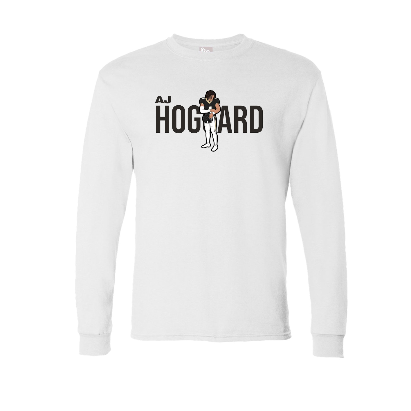 Long Sleeve Tee — Player Name in White