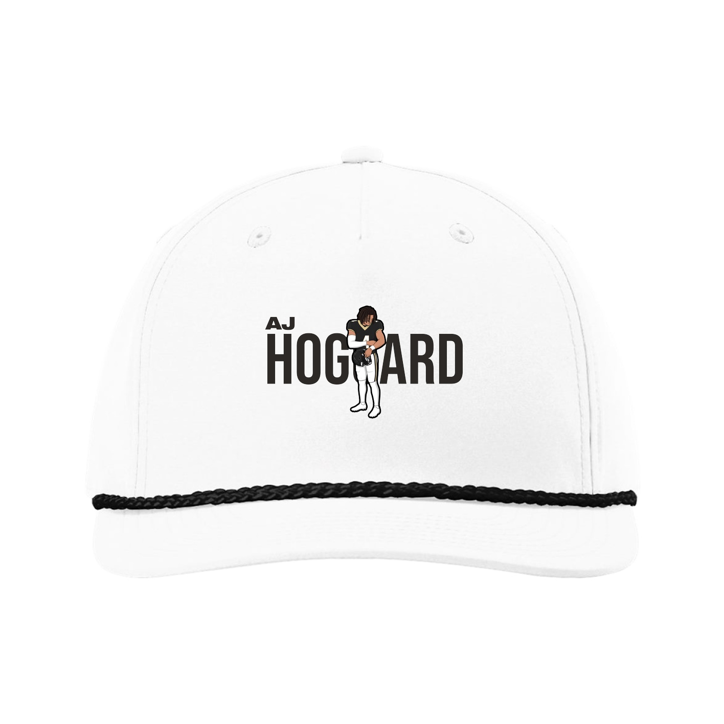 Five-Panel Classic Rope Cap — Player Name in White