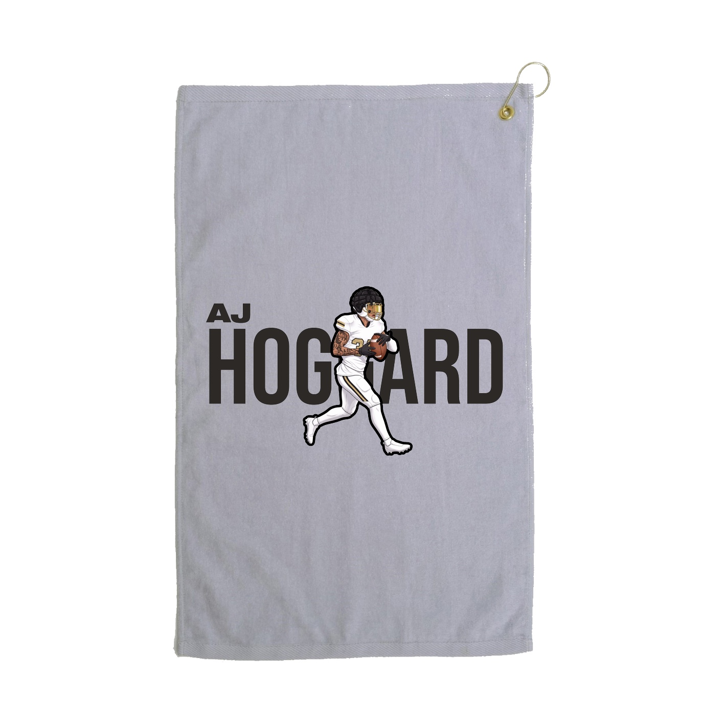 Golf Towel — Player Name in Grey
