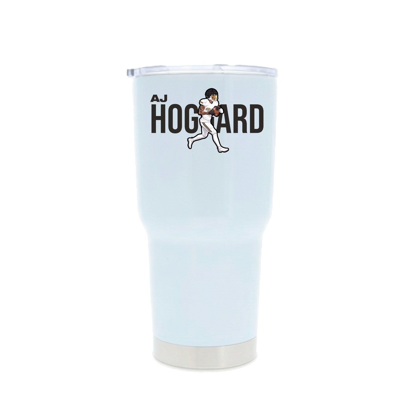 30oz Stainless Steel Tumbler — Player Name in White
