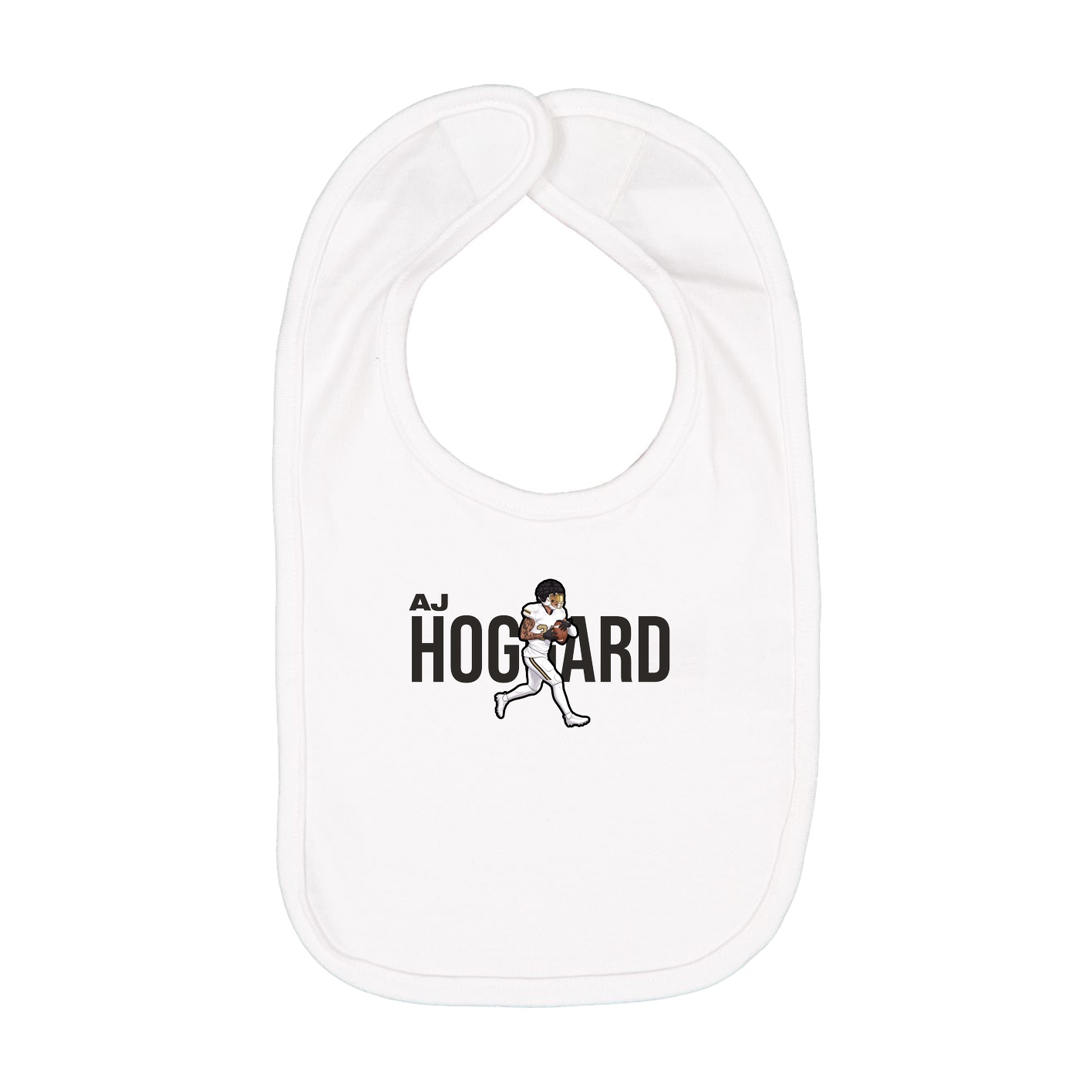 Infant Bib — Player Name in White