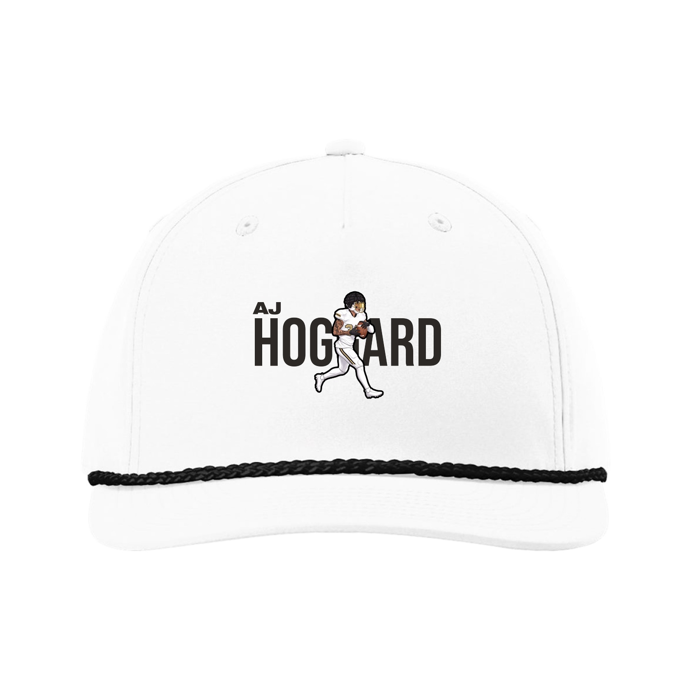 Five-Panel Classic Rope Cap — Player Name in White
