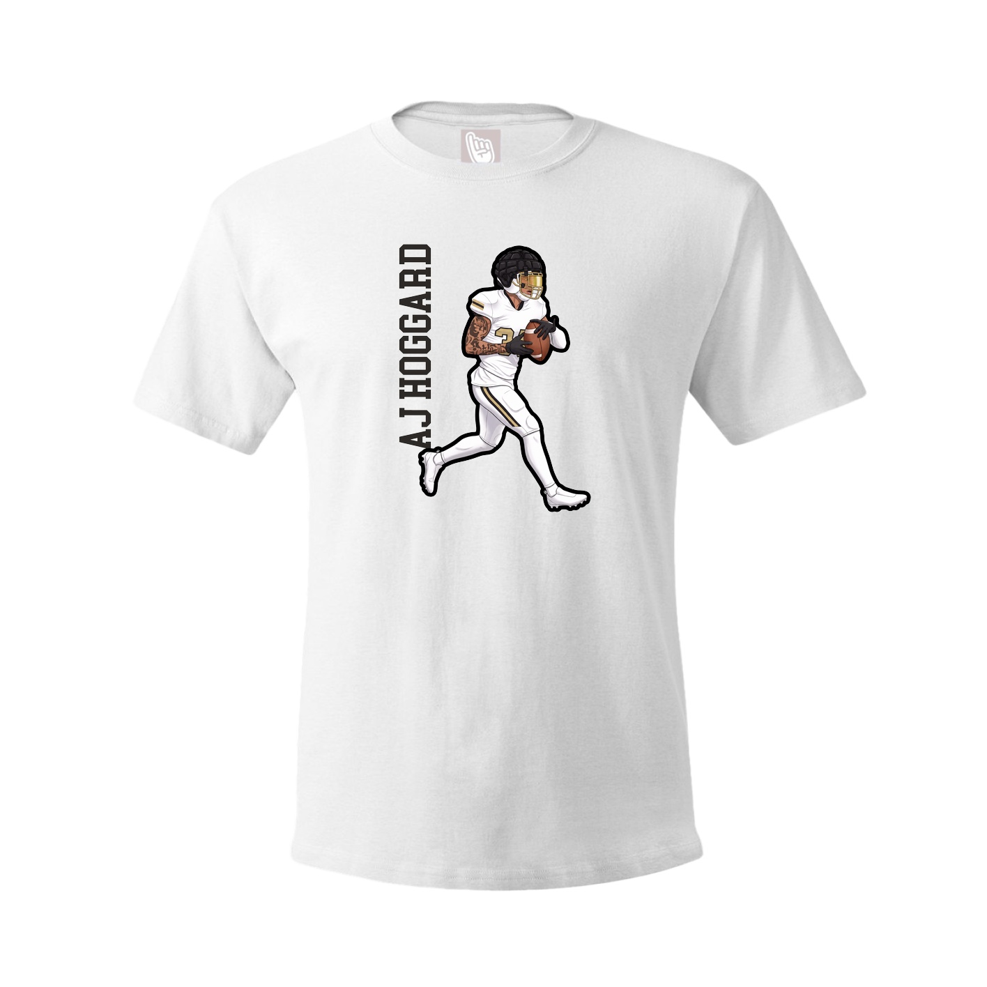 Tee — Name Vertical in White