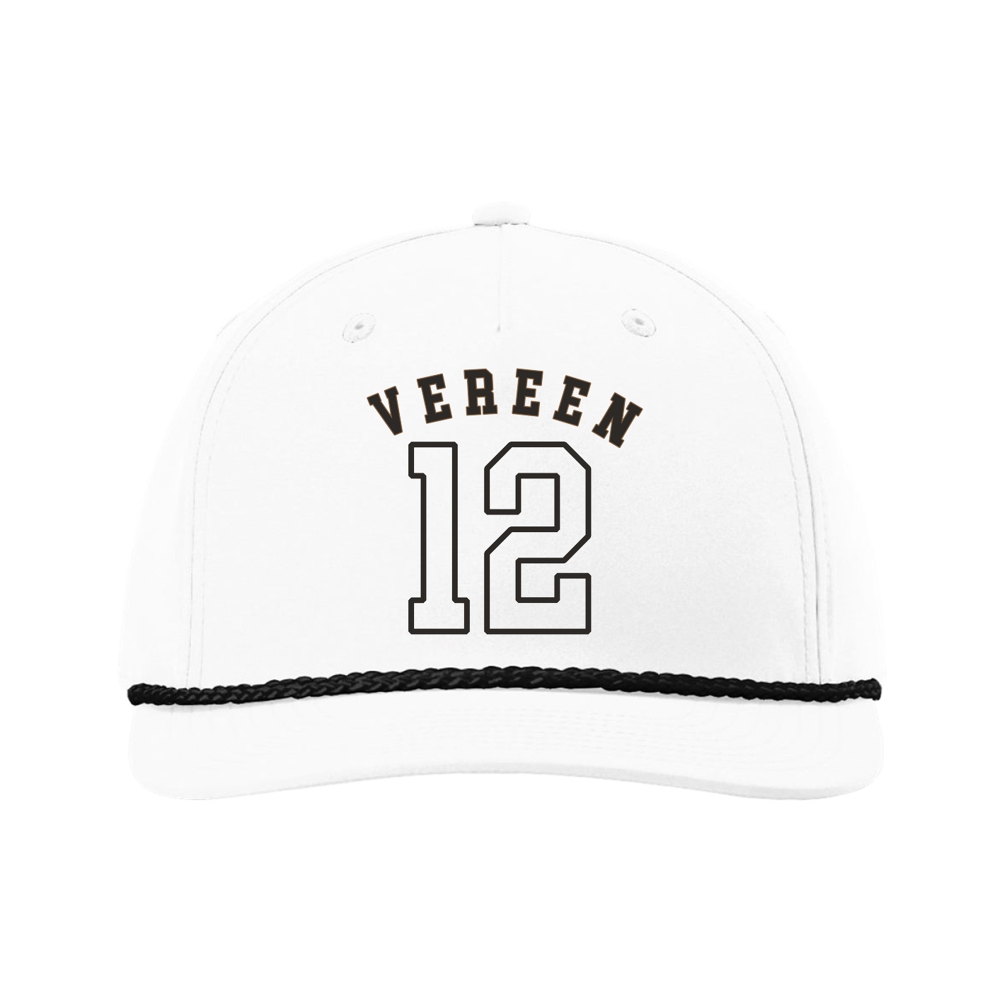 Five-Panel Classic Rope Cap — Shirsey Arch in White