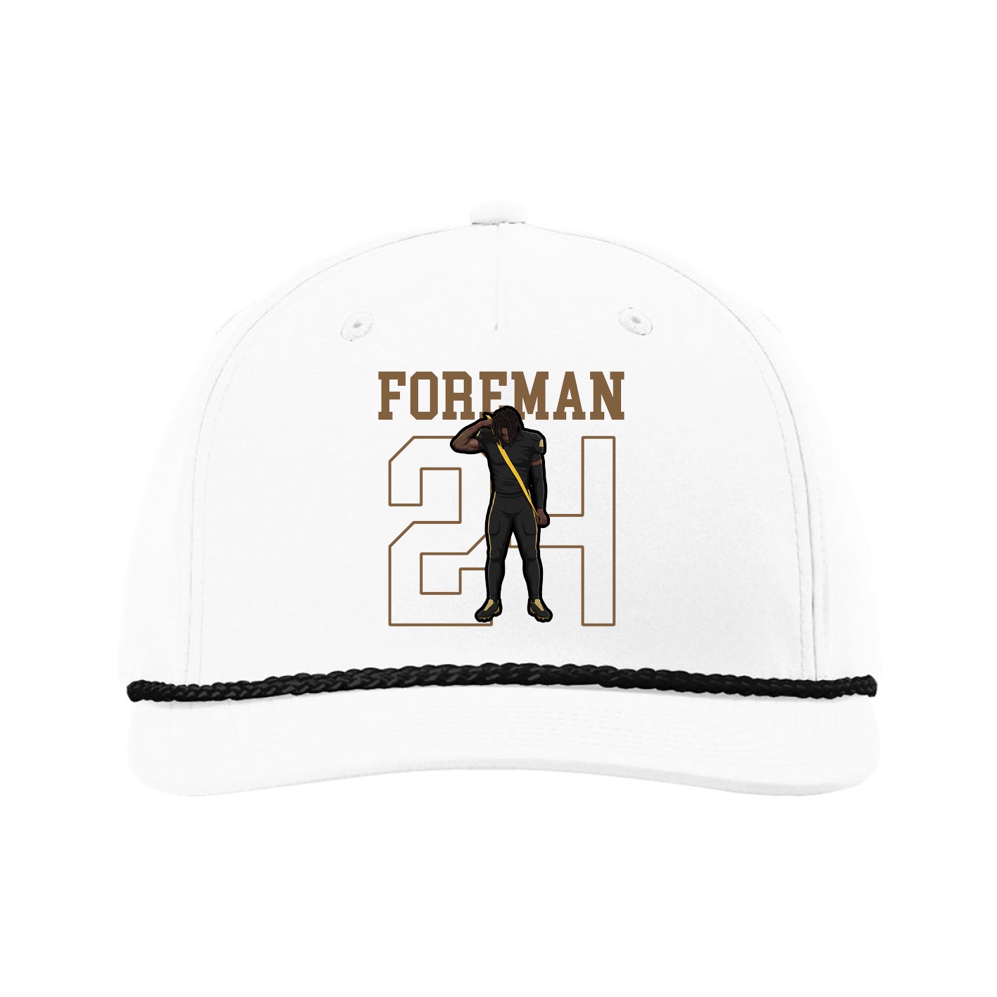 Five-Panel Classic Rope Cap — Shirsey in White