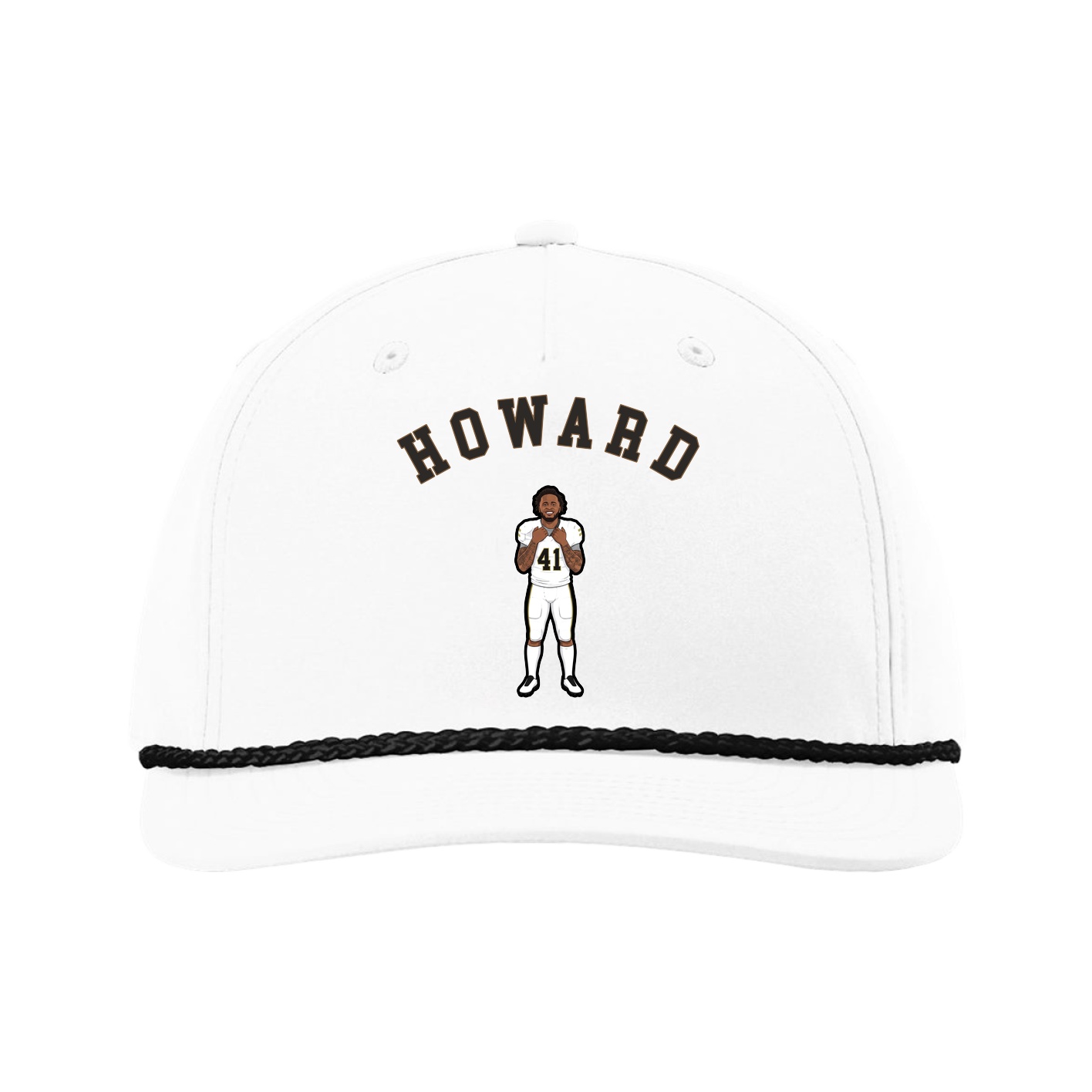 Five-Panel Classic Rope Cap — Shirsey Arch in White