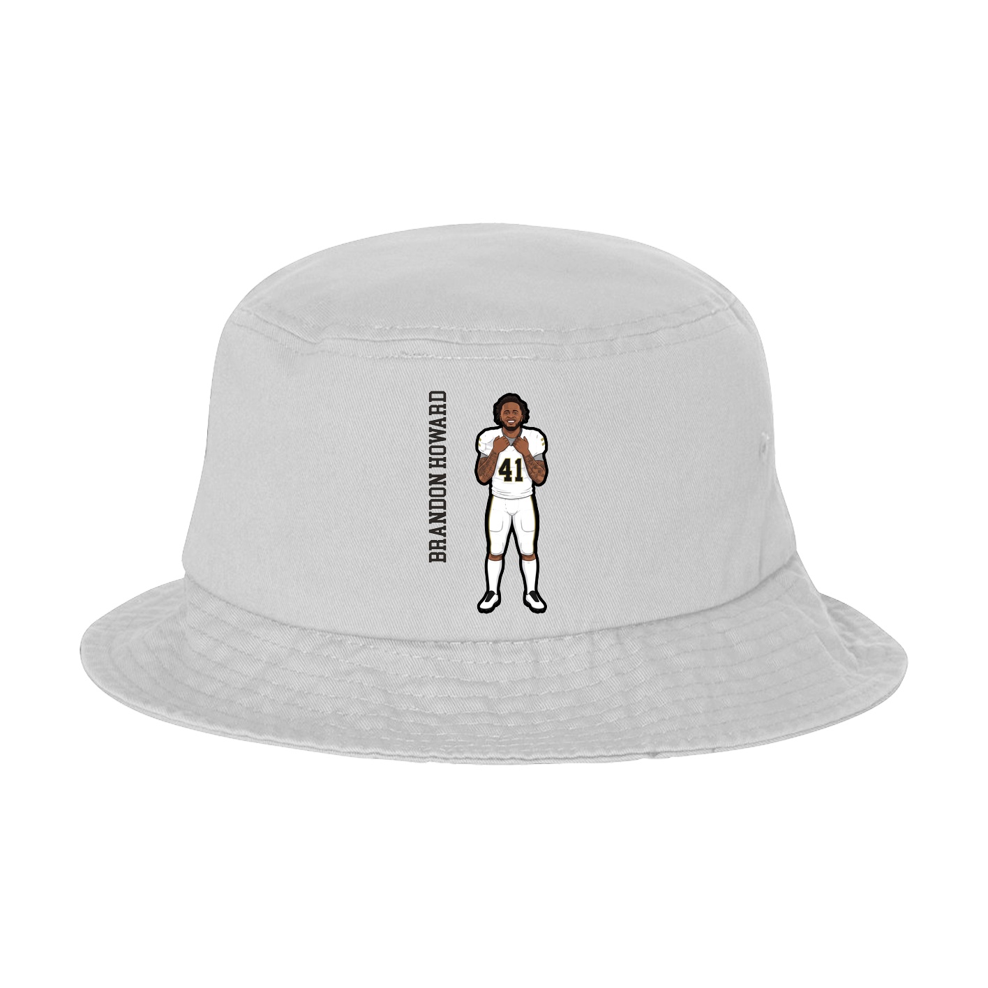 Bucket Cap — Name Vertical in White