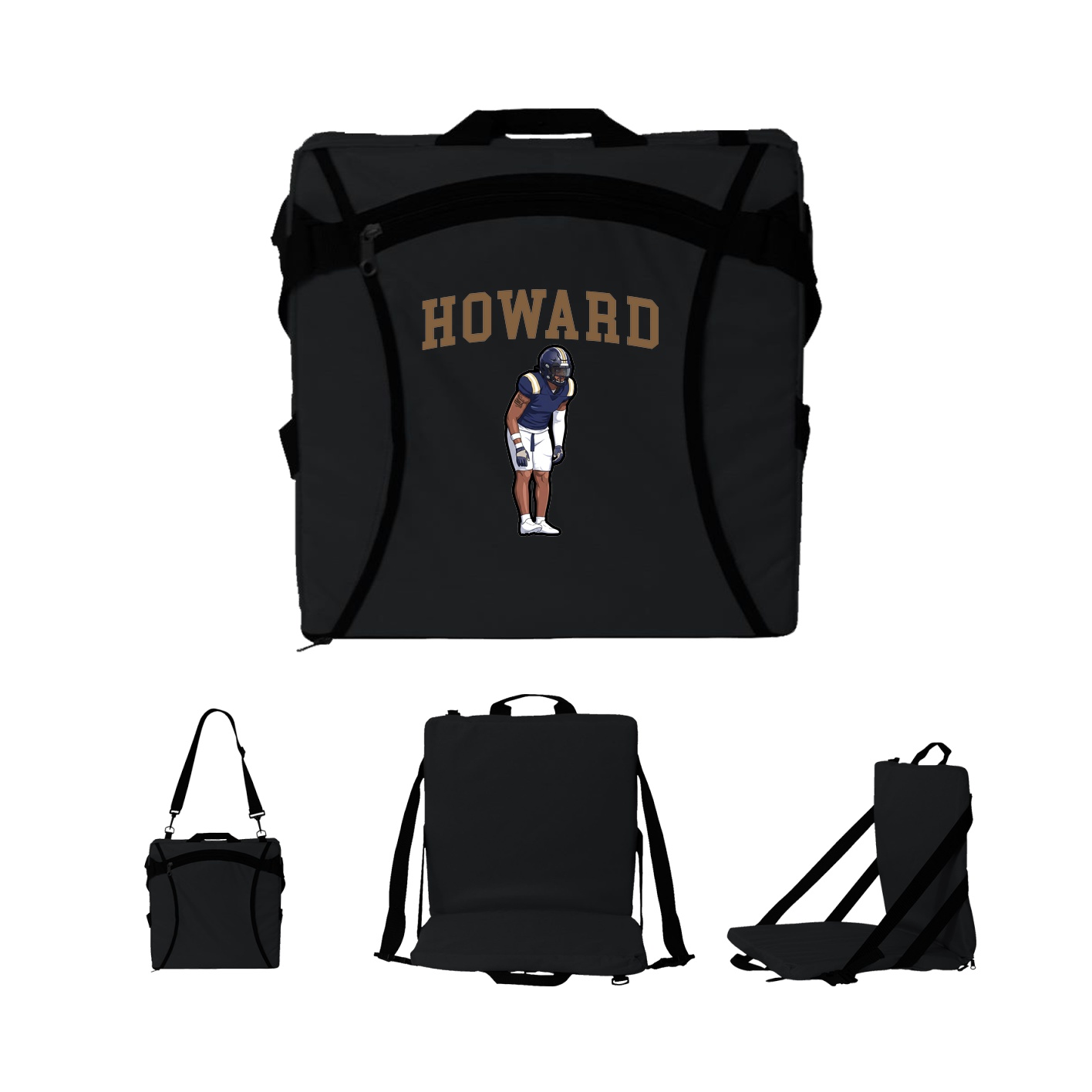 Folding Stadium Seat — Shirsey in Black