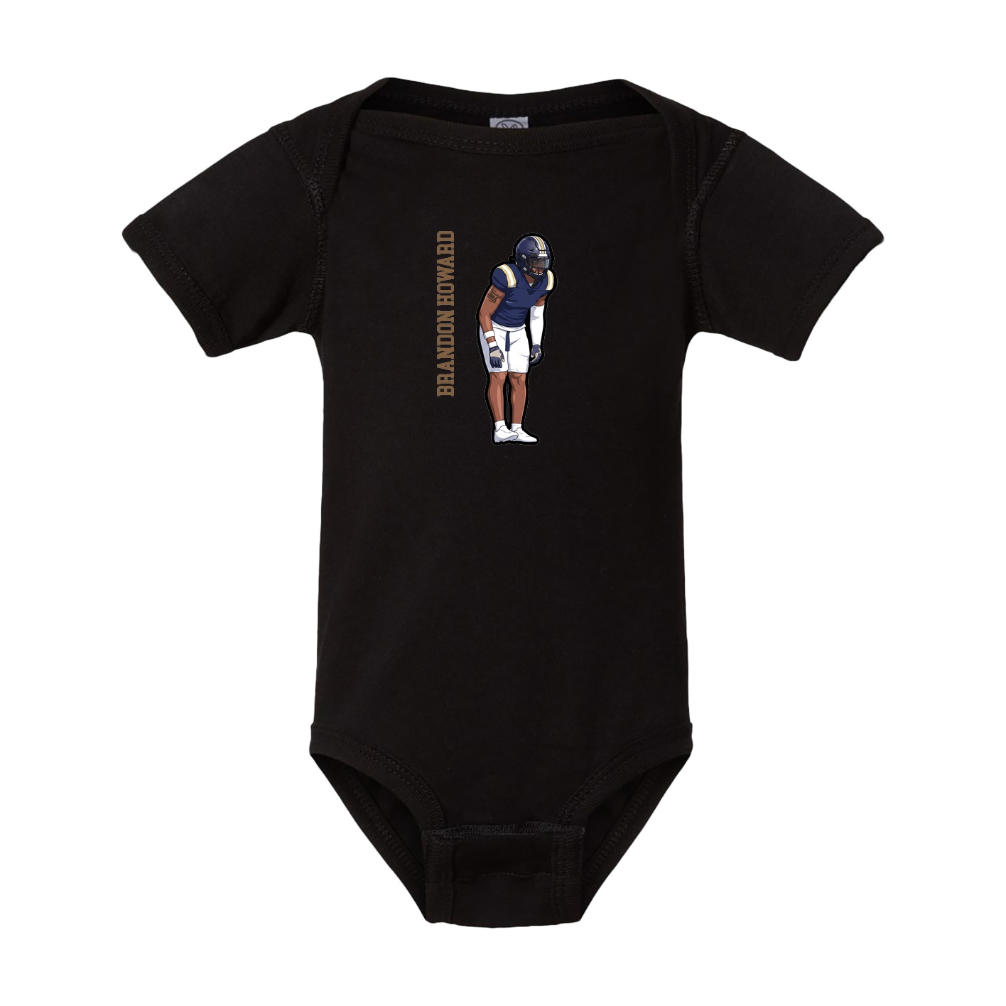 Baby Onesie — Name Vertical in Black