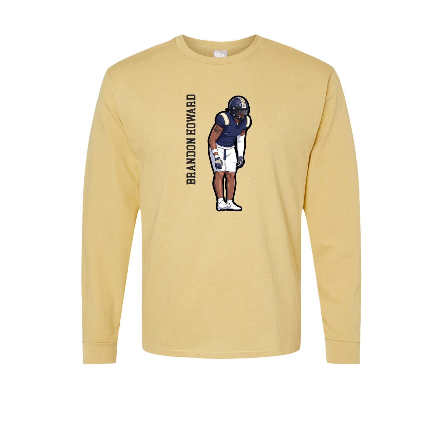 Long Sleeve Tee — Name Vertical in Vegas Gold