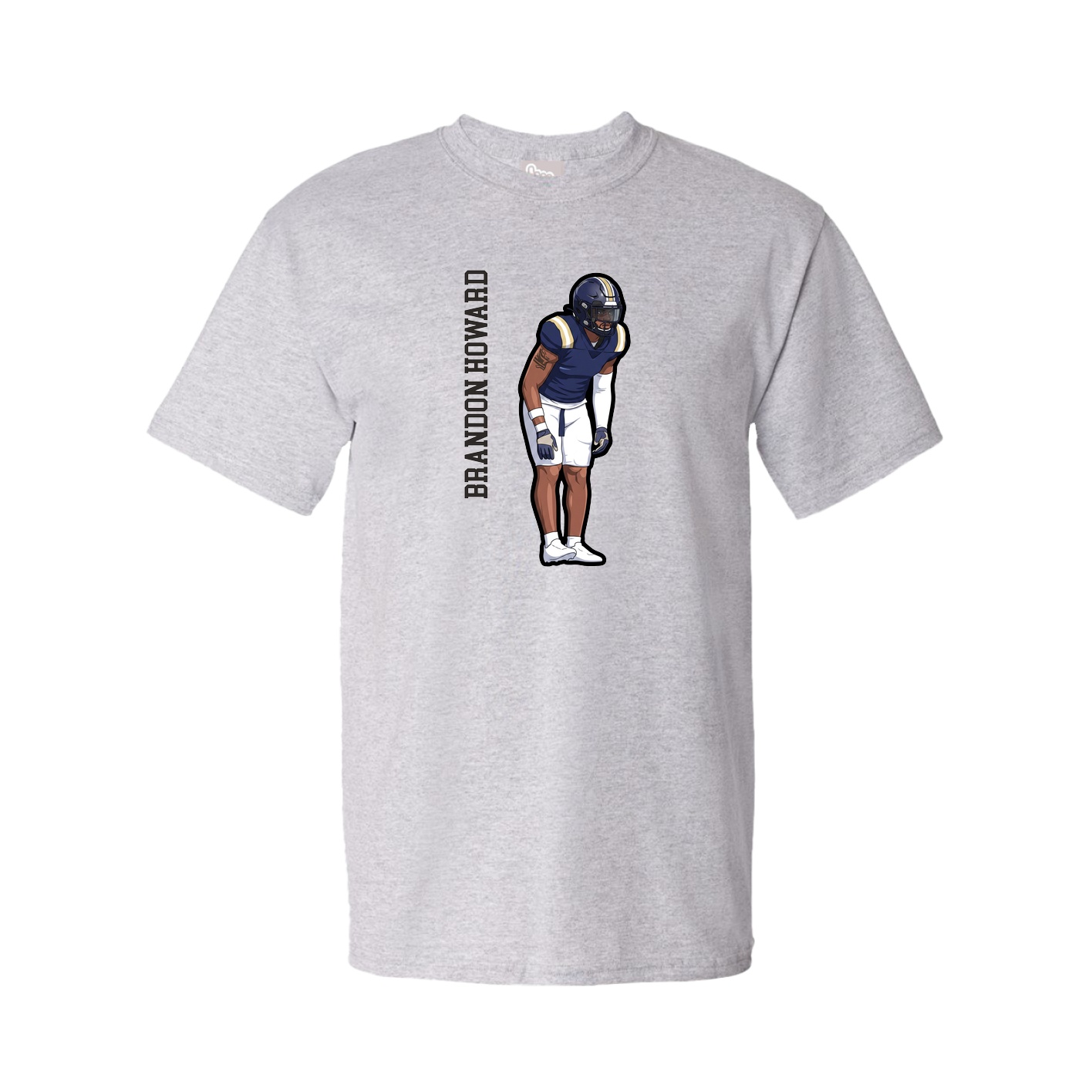 Youth Tee — Name Vertical in Grey