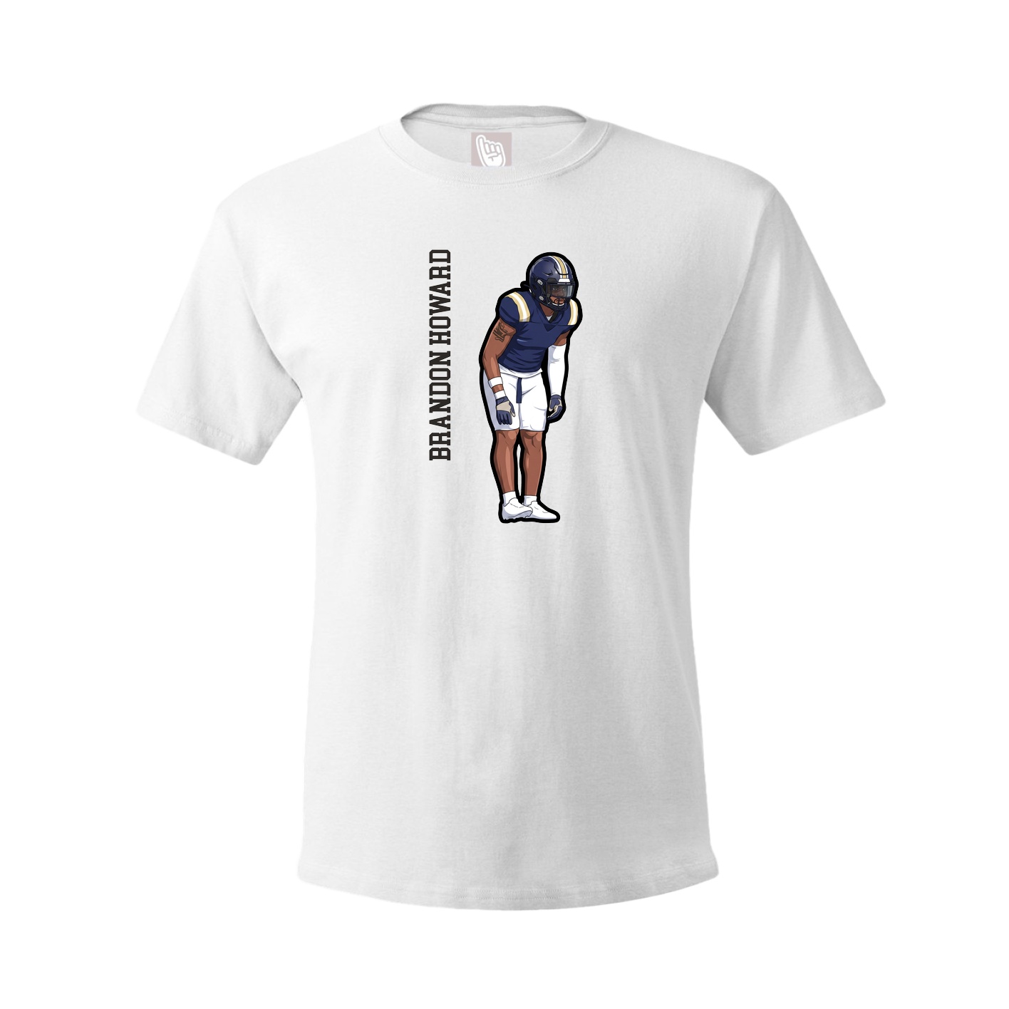 Youth Tee — Name Vertical in White