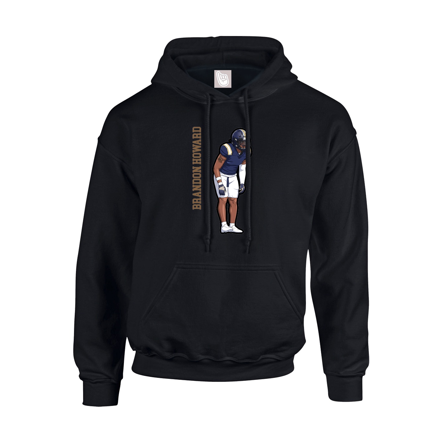 Youth Hoodie — Name Vertical in Black