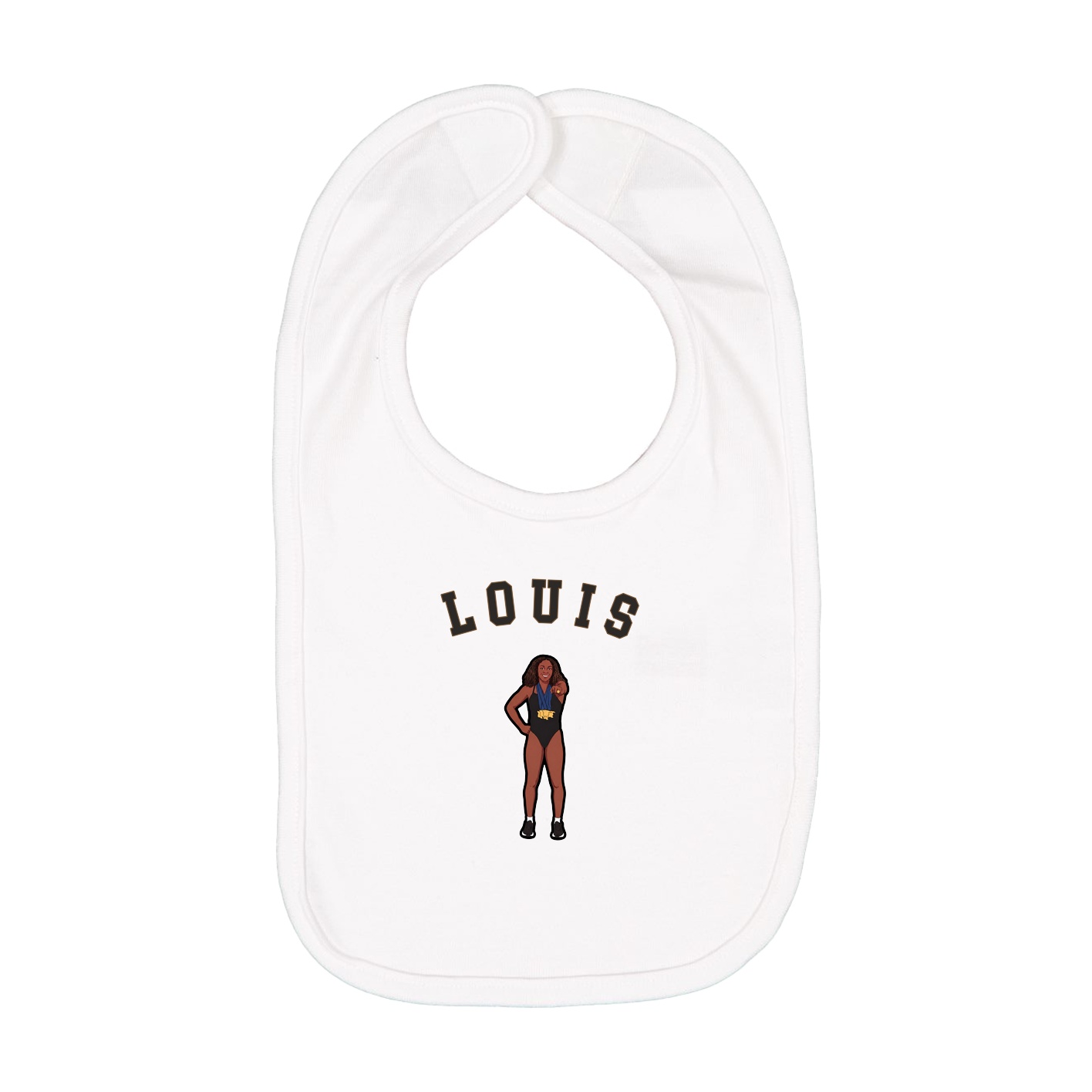 Infant Bib — Shirsey Arch in White
