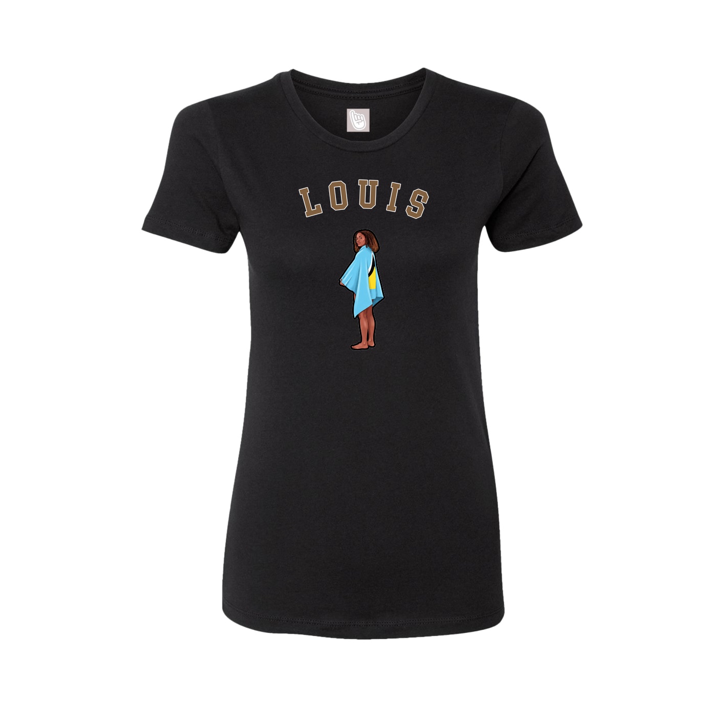 Fitted Women's Tee — Shirsey Arch in Black