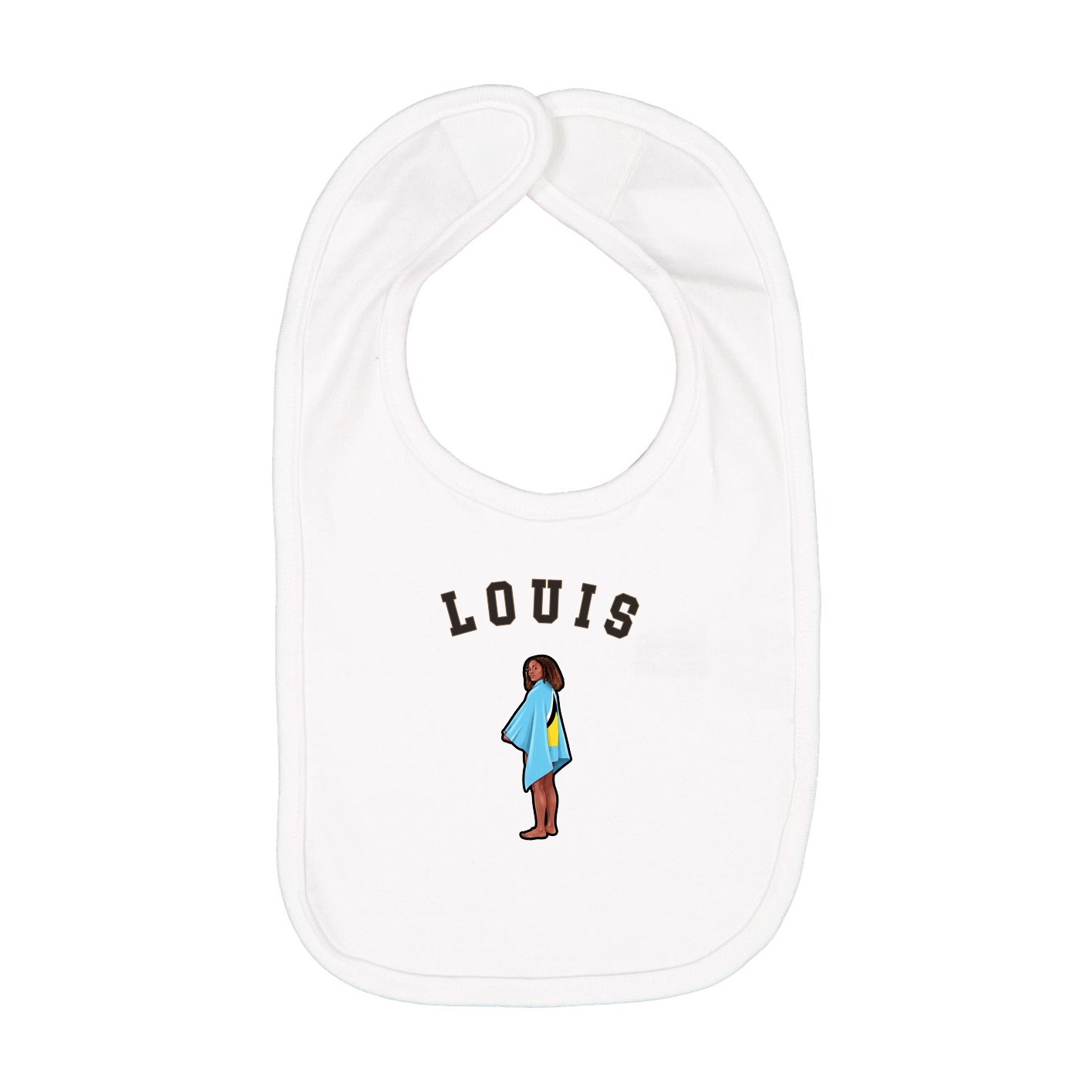 Infant Bib — Shirsey Arch in White