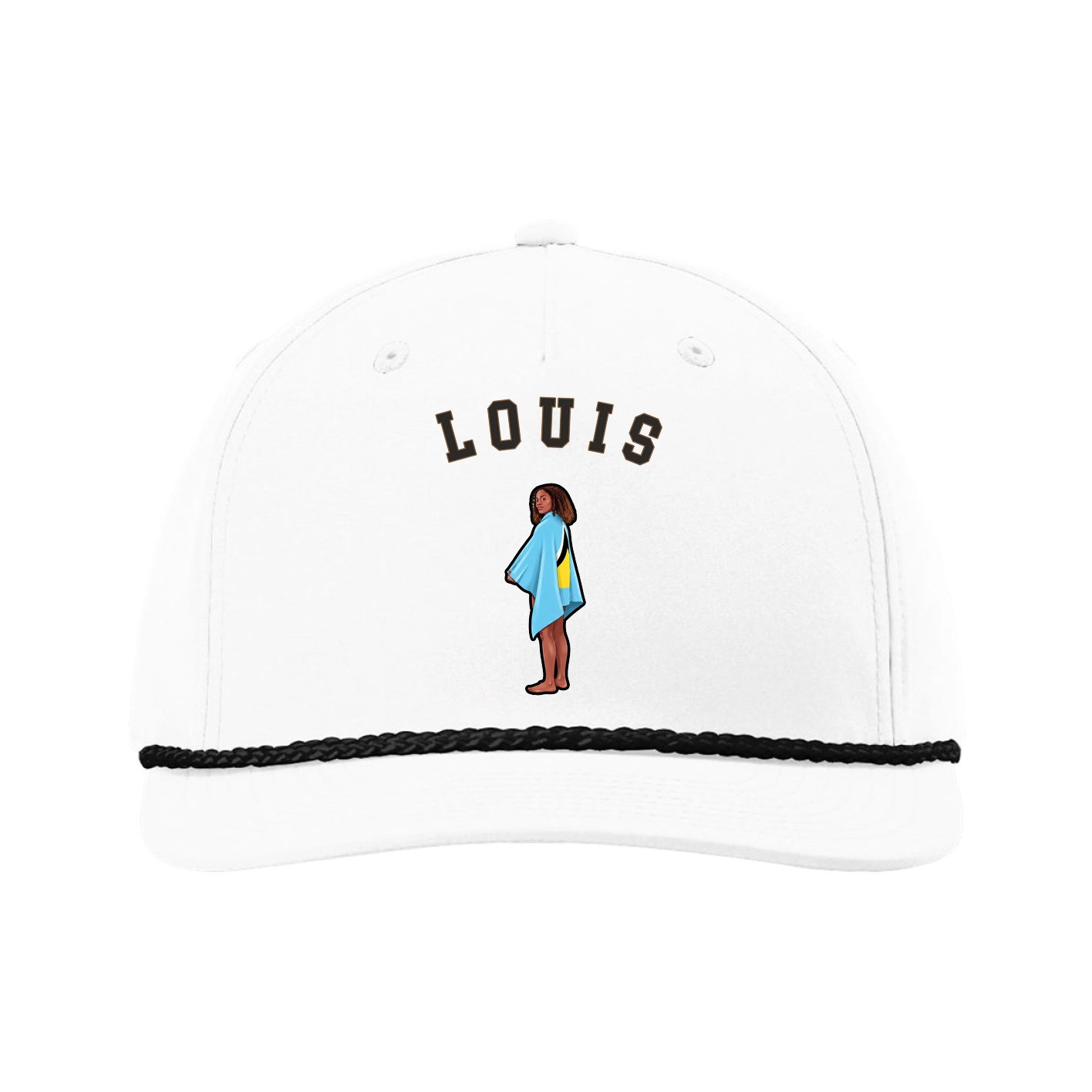 Five-Panel Classic Rope Cap — Shirsey Arch in White