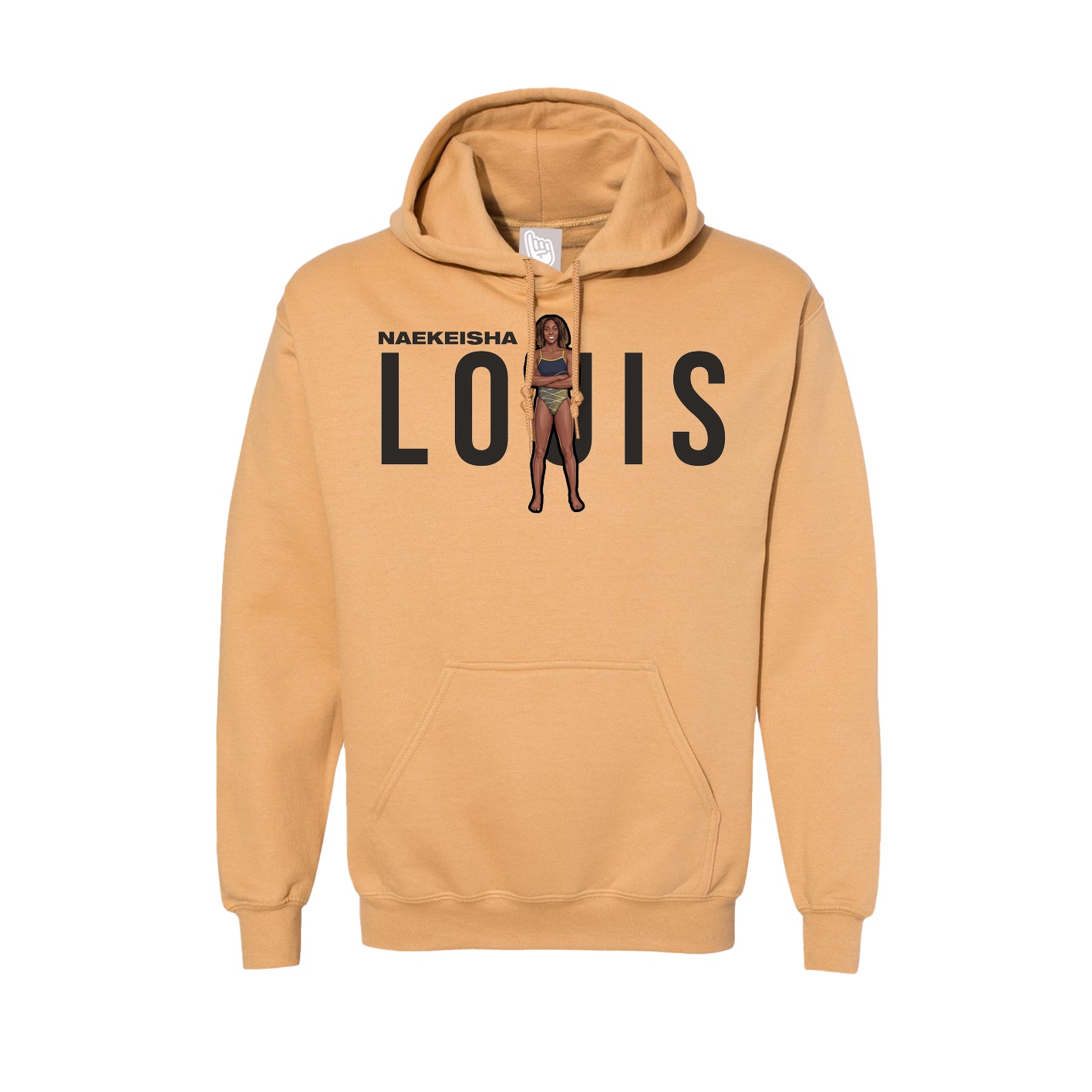 Hoodie — Player Name in Vegas Gold
