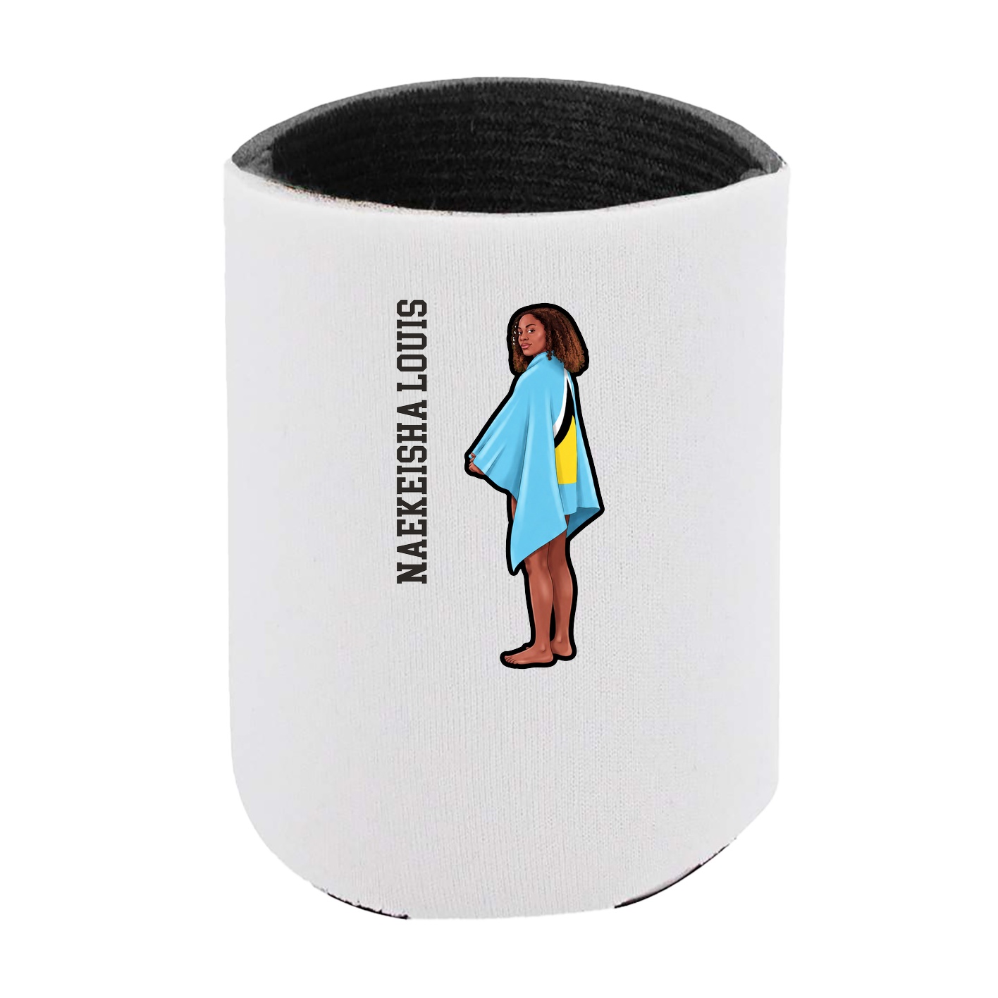 Can Holder — Name Vertical in White