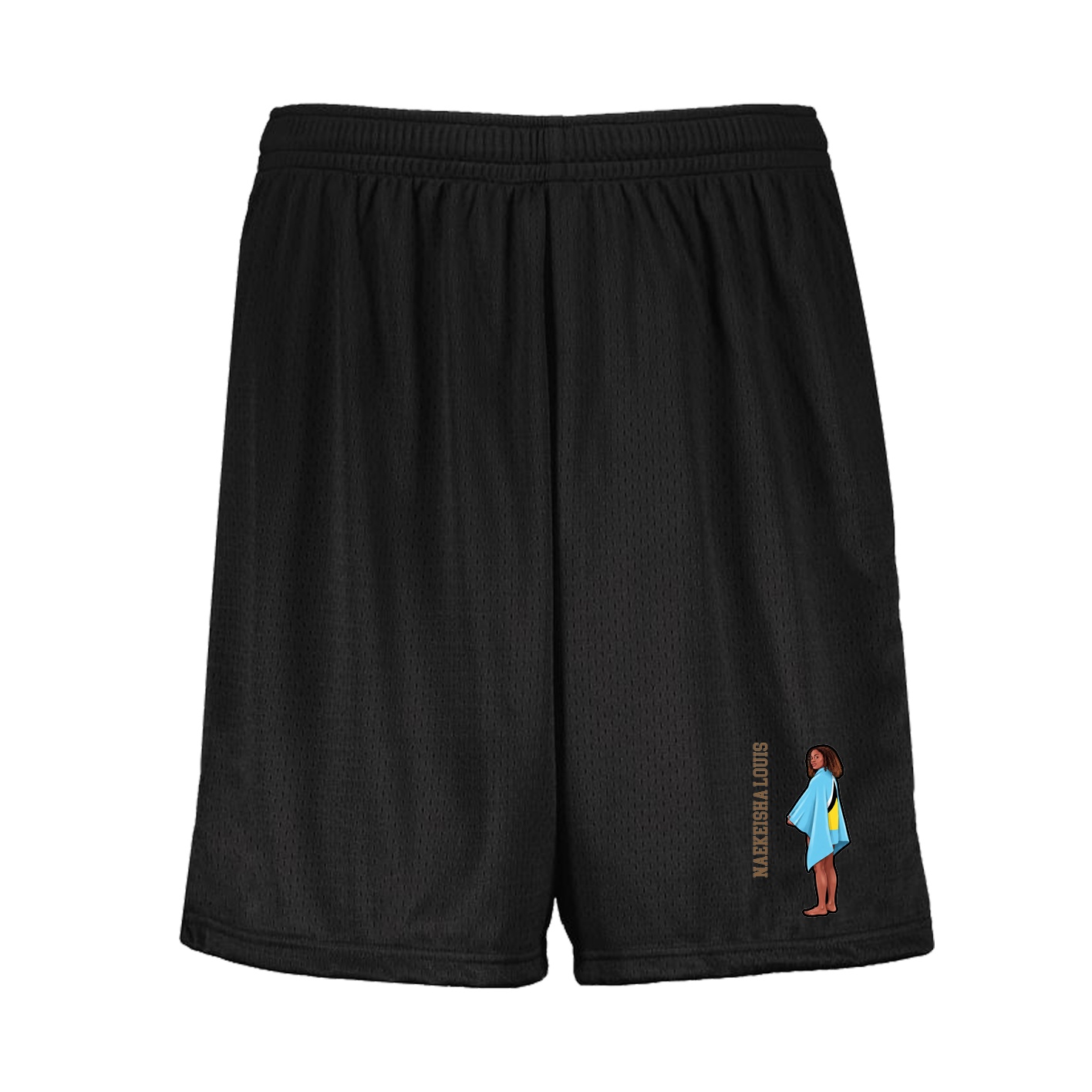 Shorts — Name Vertical in Black