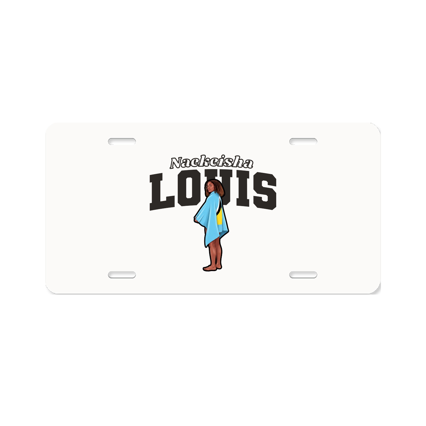 License Plate — Name Arch in Classic